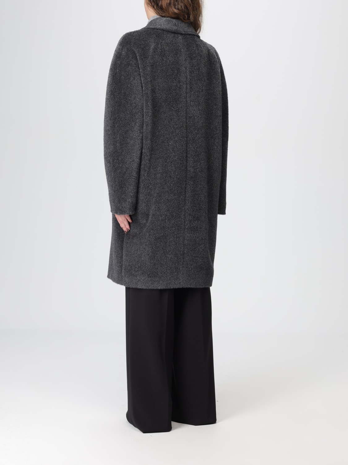 'S MAX MARA FUR COAT: Coat woman 's Max Mara, Grey - Img 3