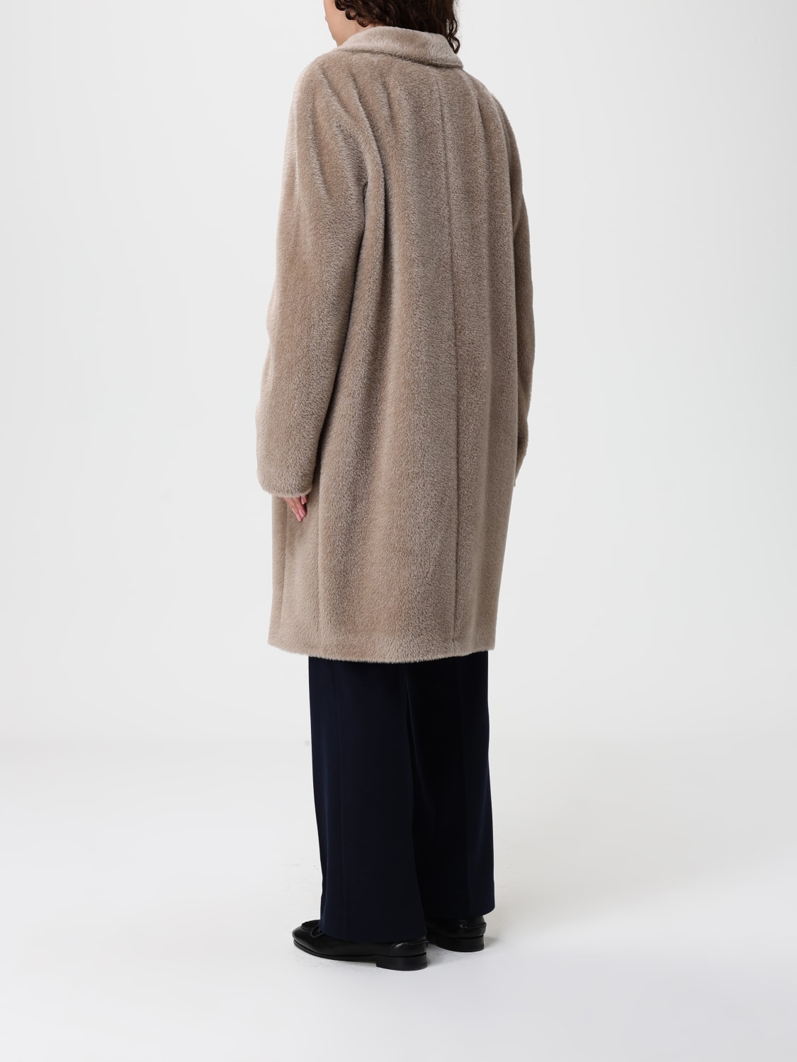 'S MAX MARA FUR COAT: Coat woman 's Max Mara, Beige - Img 3