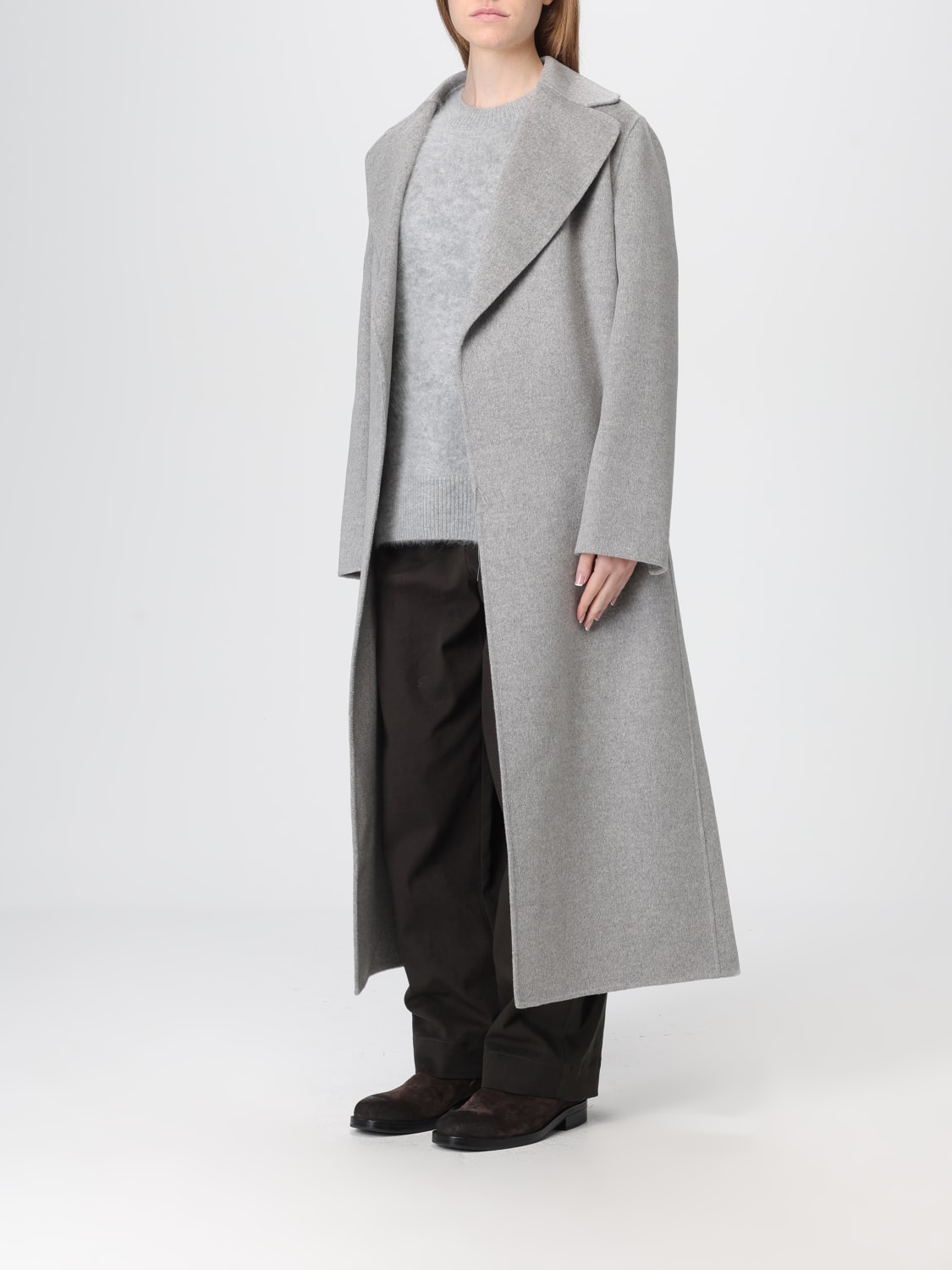 'S MAX MARA COAT: Coat woman 's Max Mara, Grey - Img 4