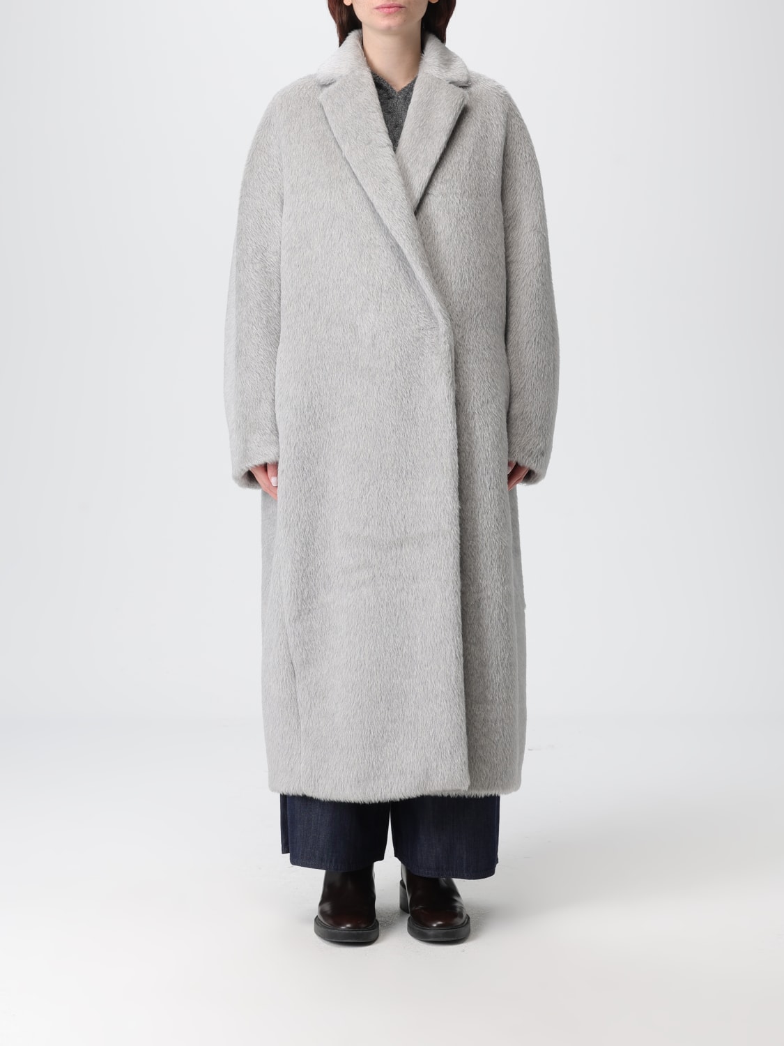 'S MAX MARA COAT: Coat woman 's Max Mara, Grey - Img 1