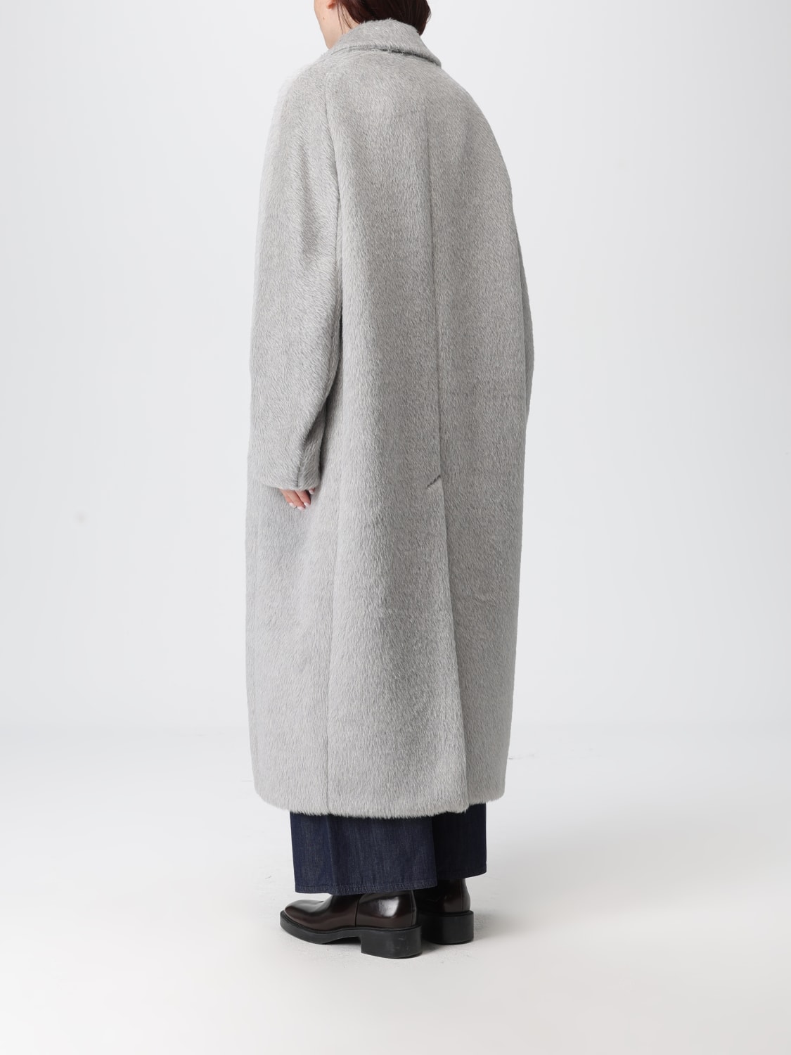 'S MAX MARA COAT: Coat woman 's Max Mara, Grey - Img 3