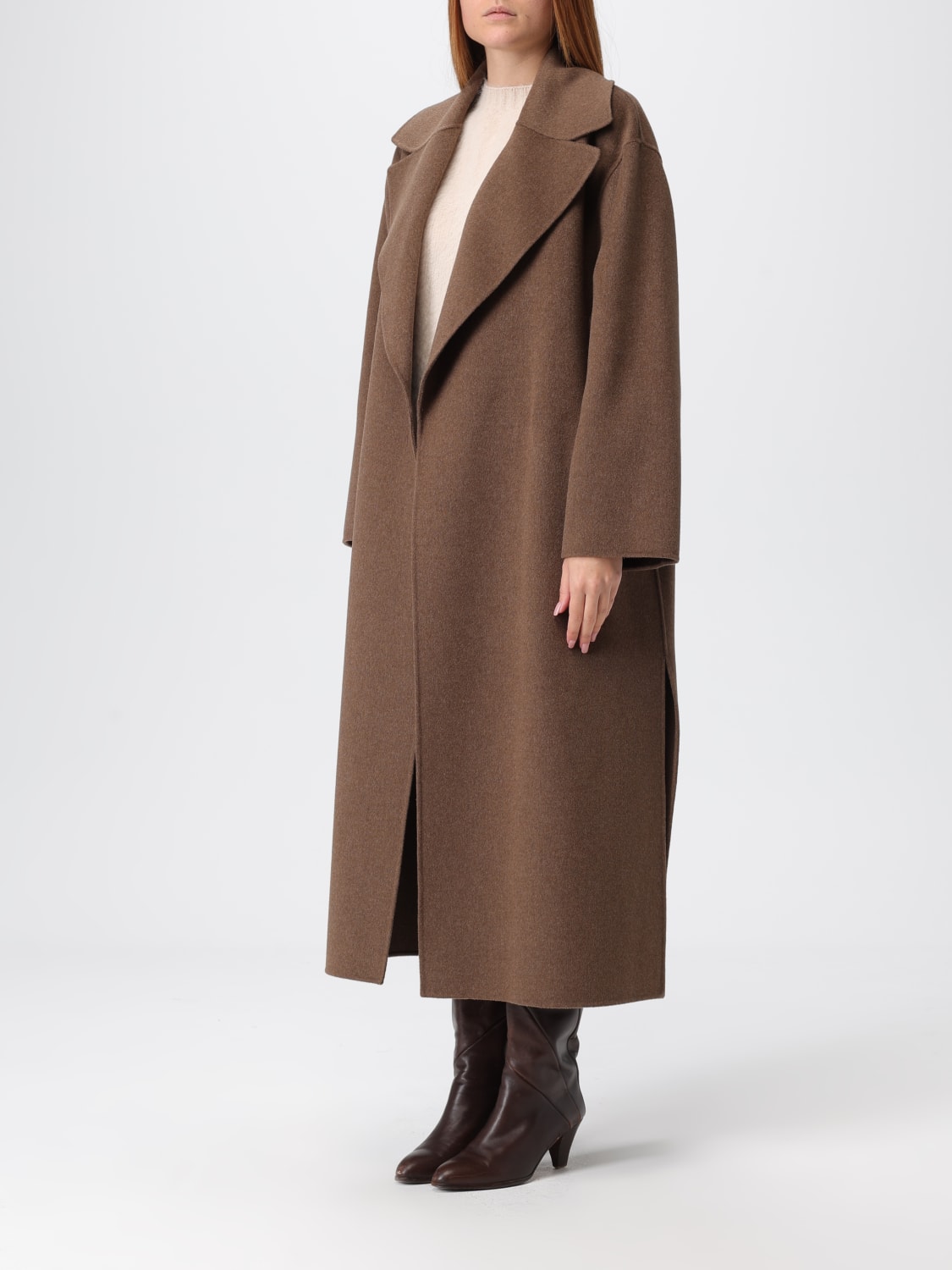 'S MAX MARA COAT: Coat woman 's Max Mara, Brown - Img 3
