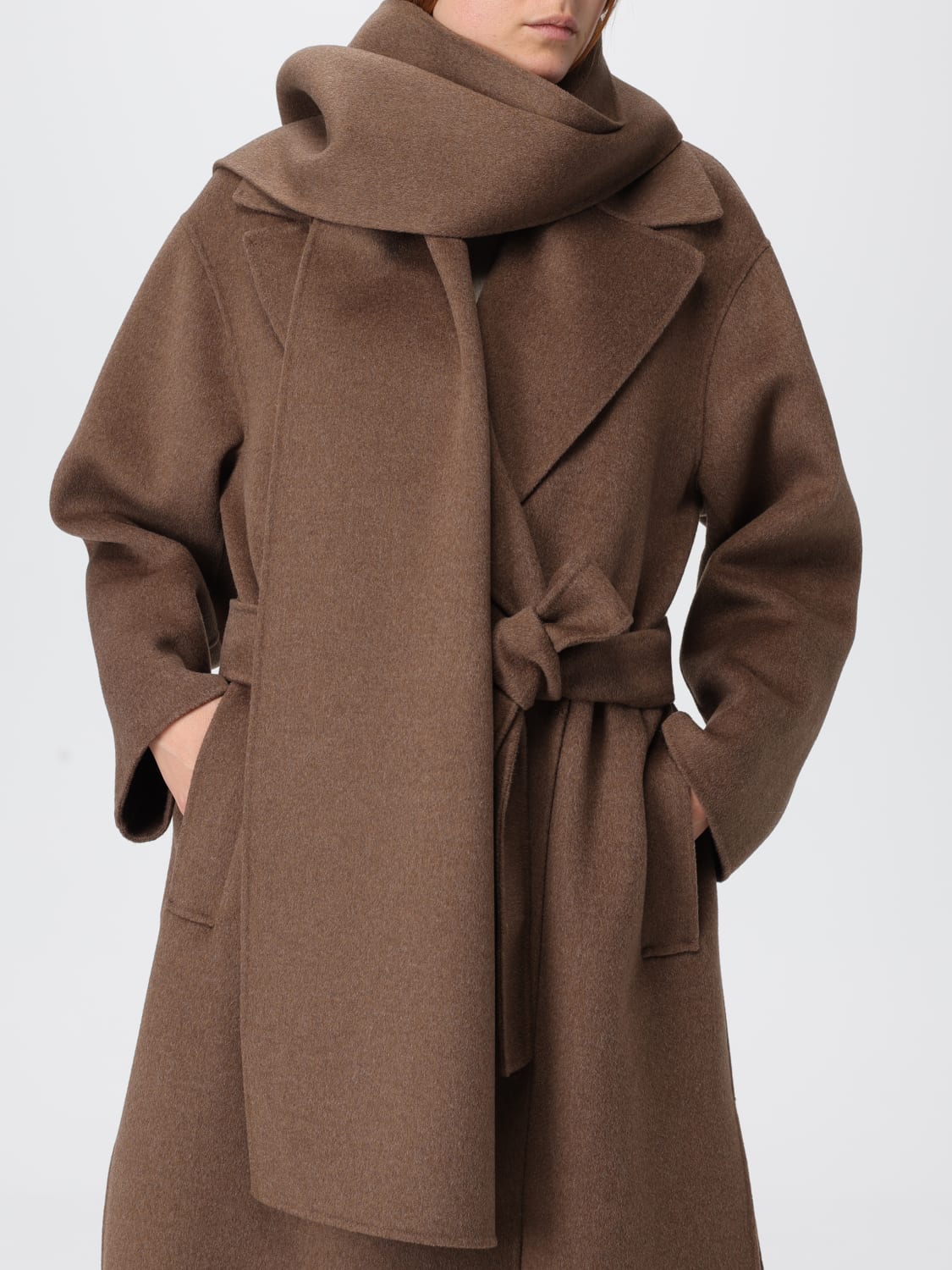 'S MAX MARA COAT: Coat woman 's Max Mara, Brown - Img 4