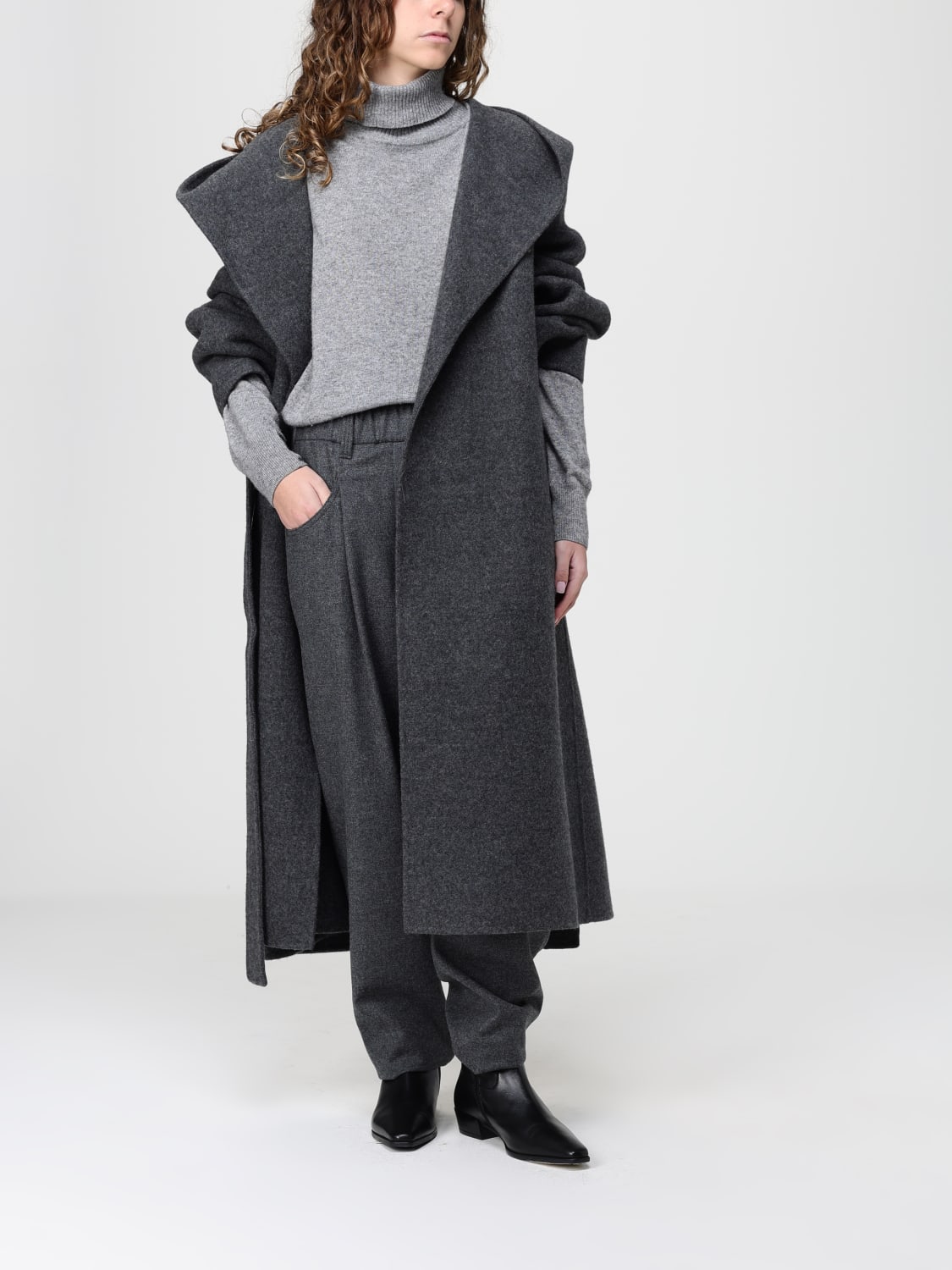 'S MAX MARA COAT: Coat woman 's Max Mara, Grey - Img 2