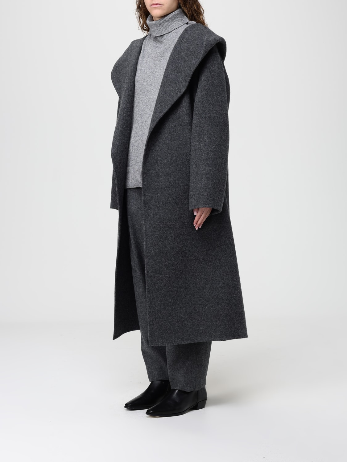 'S MAX MARA COAT: Coat woman 's Max Mara, Grey - Img 4