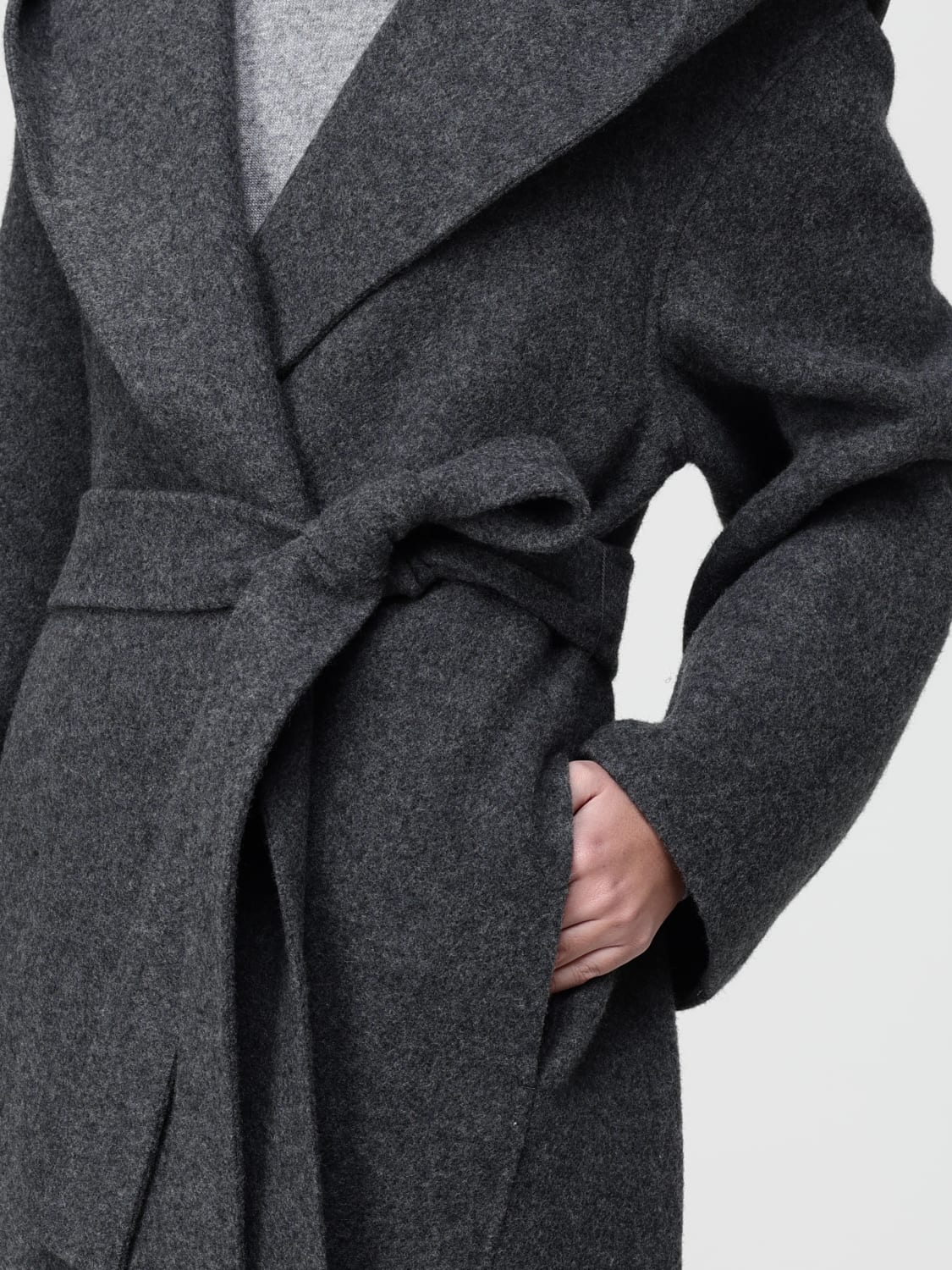 'S MAX MARA COAT: Coat woman 's Max Mara, Grey - Img 5