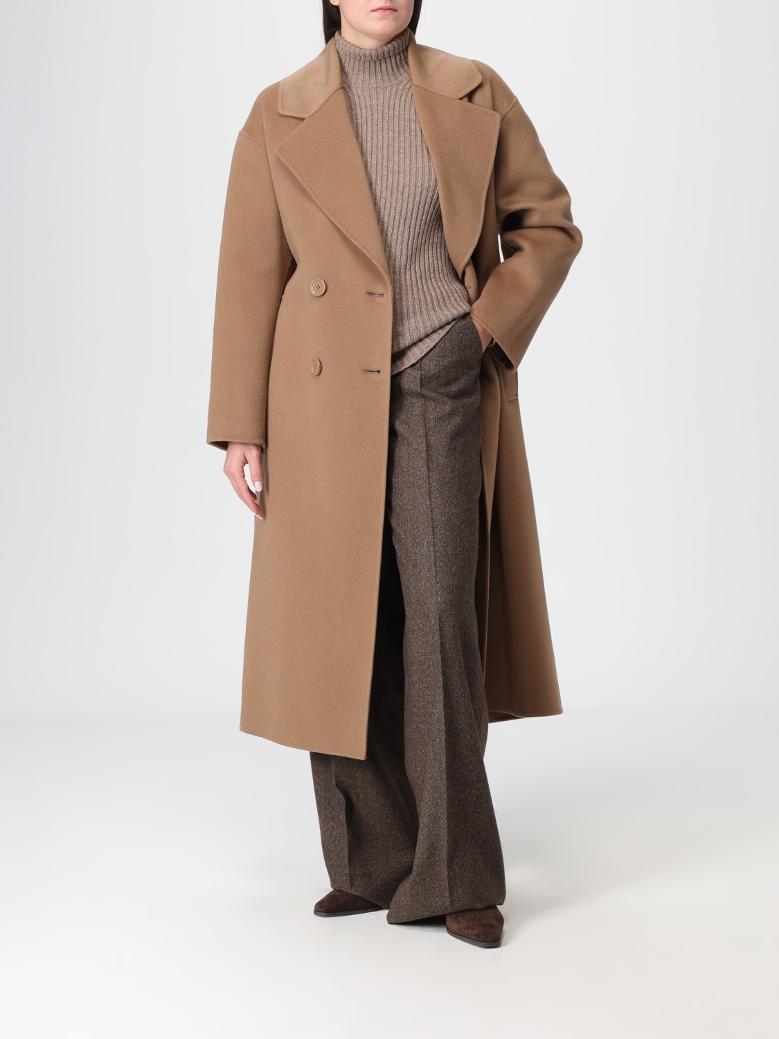 'S MAX MARA MANTEL: Mantel damen 's Max Mara, Haselnuss - Img 2