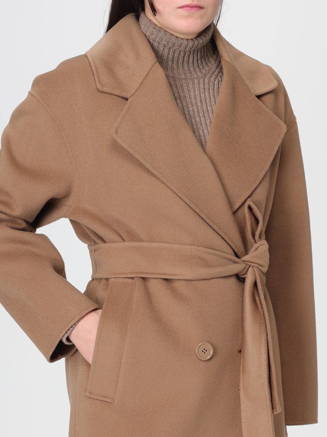 'S MAX MARA MANTEL: Mantel damen 's Max Mara, Haselnuss - Img 5