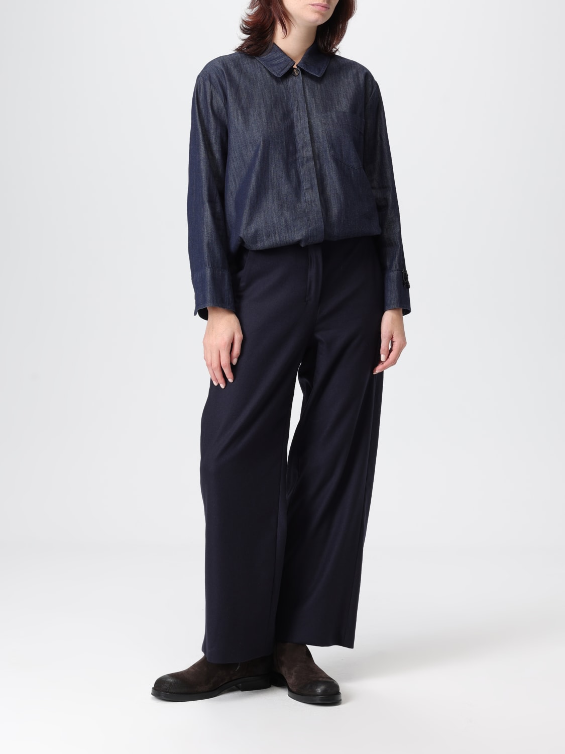'S MAX MARA PANTS: Pants woman 's Max Mara, Blue - Img 2