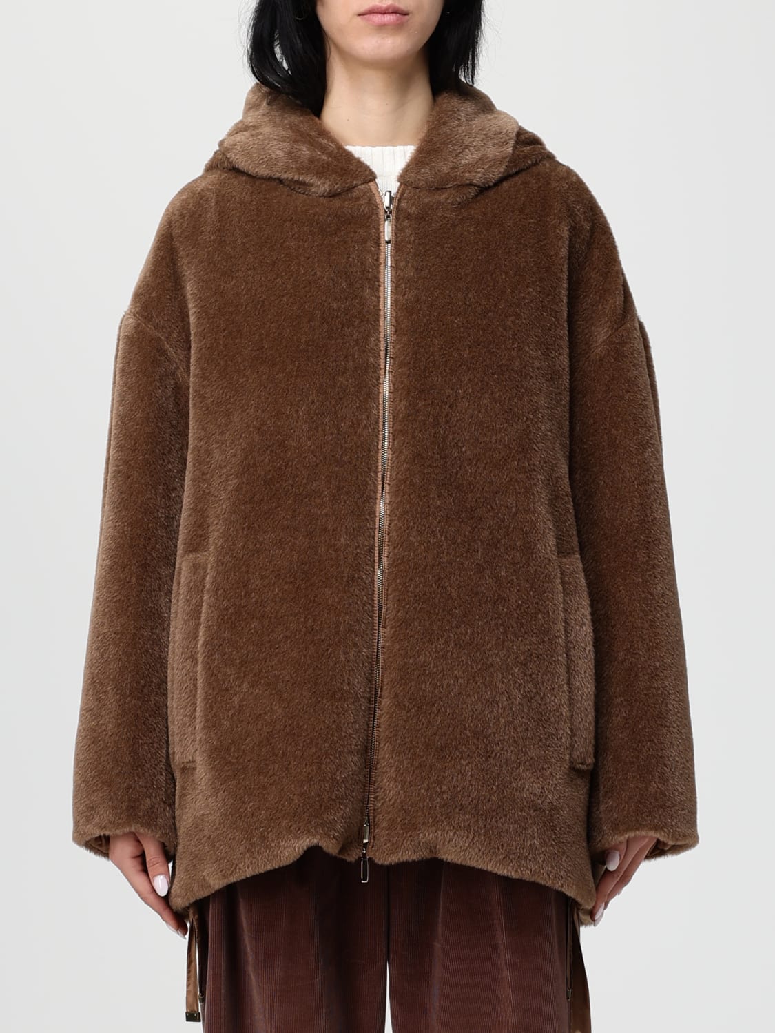 MAX MARA THE CUBE FUR COAT: Jacket woman Max Mara The Cube, Camel - Img 1