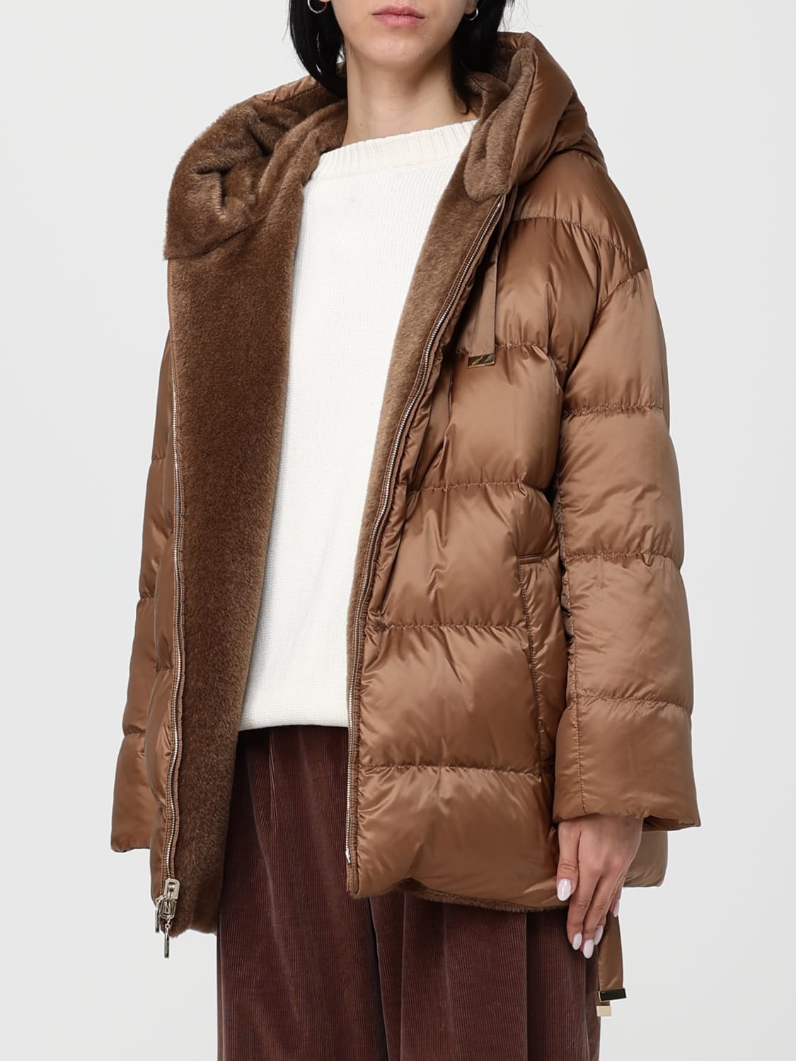 MAX MARA THE CUBE FUR COAT: Jacket woman Max Mara The Cube, Camel - Img 3