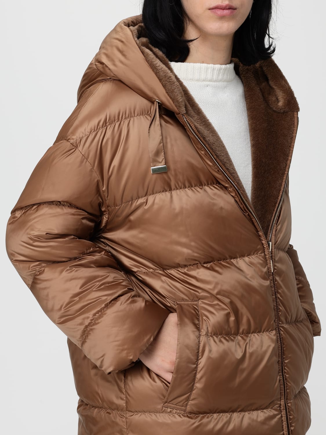 MAX MARA THE CUBE FUR COAT: Jacket woman Max Mara The Cube, Camel - Img 4