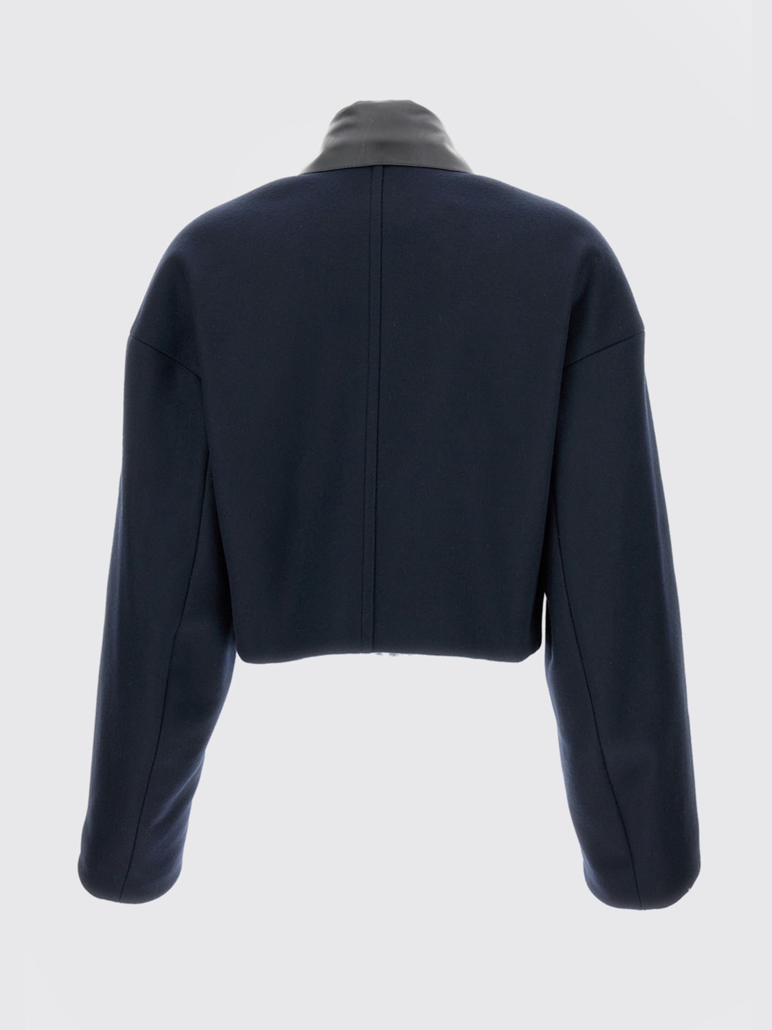 SPORTMAX GIACCA: Giacca Crop in lana Sportmax, Blue - Img 3