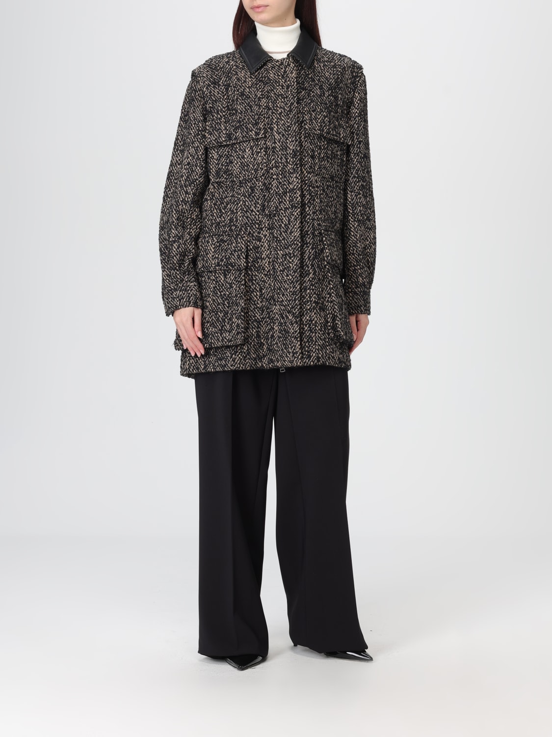 MAX MARA COAT: Coat woman Max Mara, Brown - Img 2