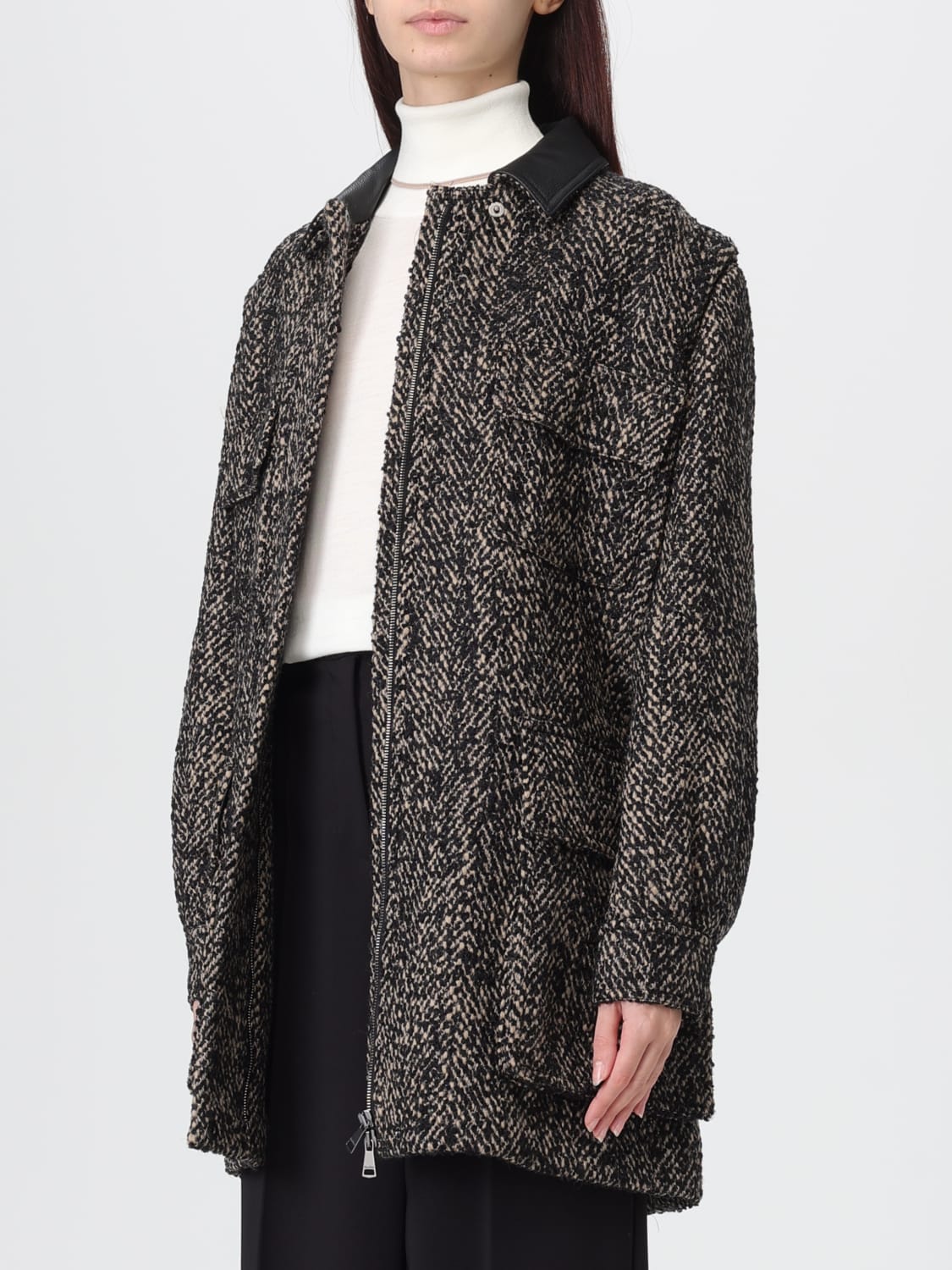 MAX MARA COAT: Coat woman Max Mara, Brown - Img 4