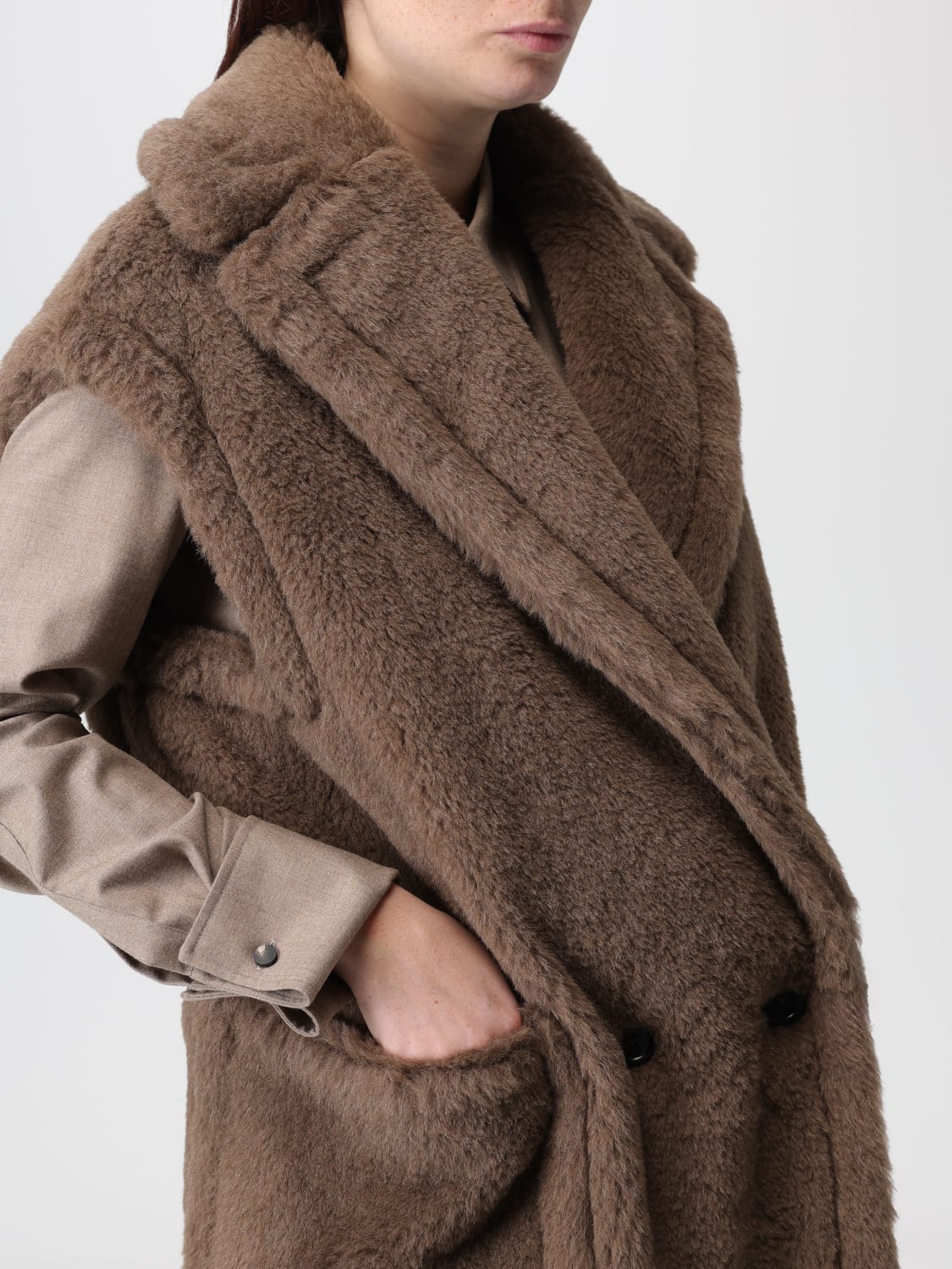 MAX MARA PELZMANTEL: Mantel damen Max Mara, Braun - Img 5