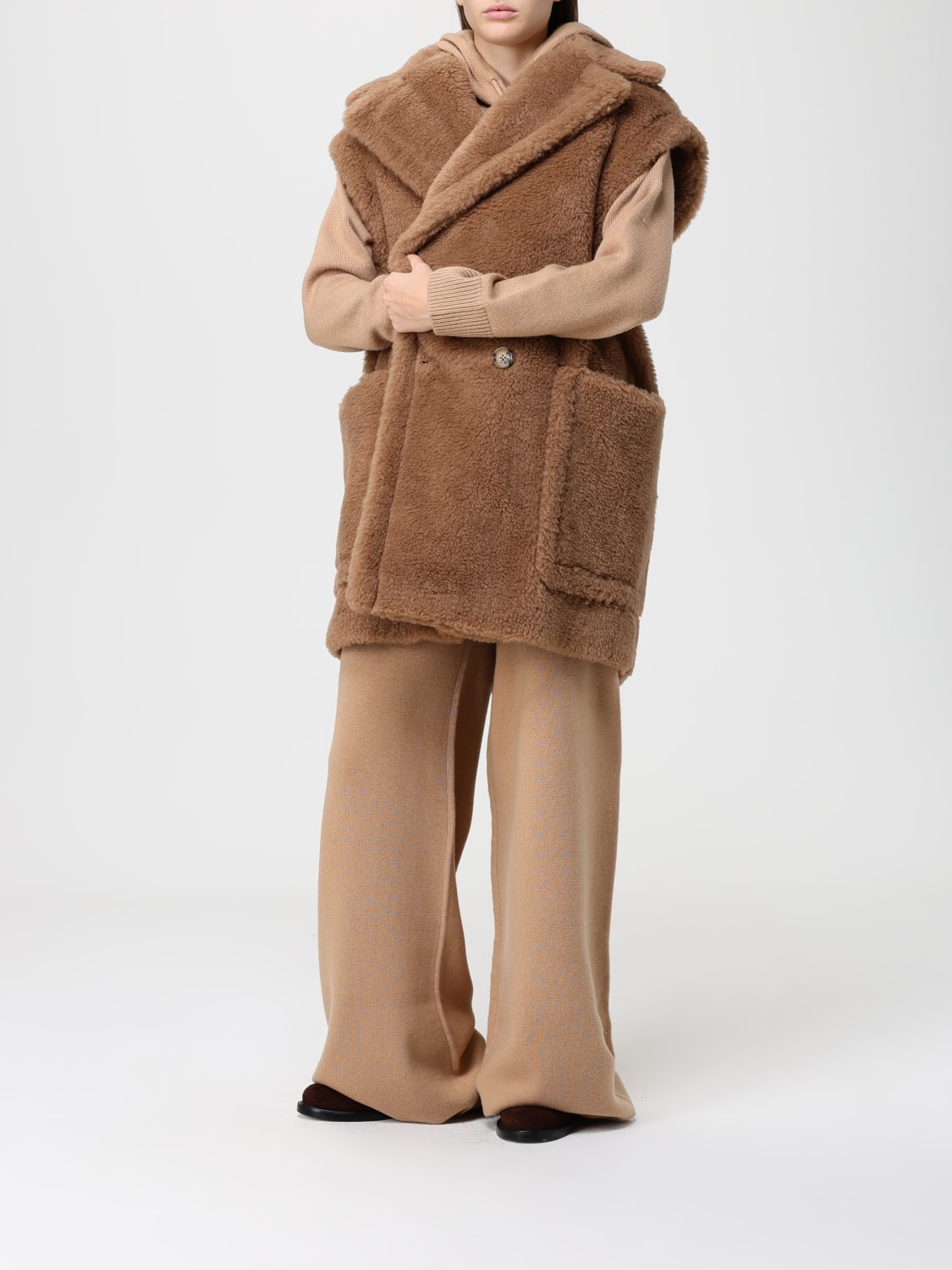 MAX MARA FUR COAT: Coat woman Max Mara, Camel - Img 2