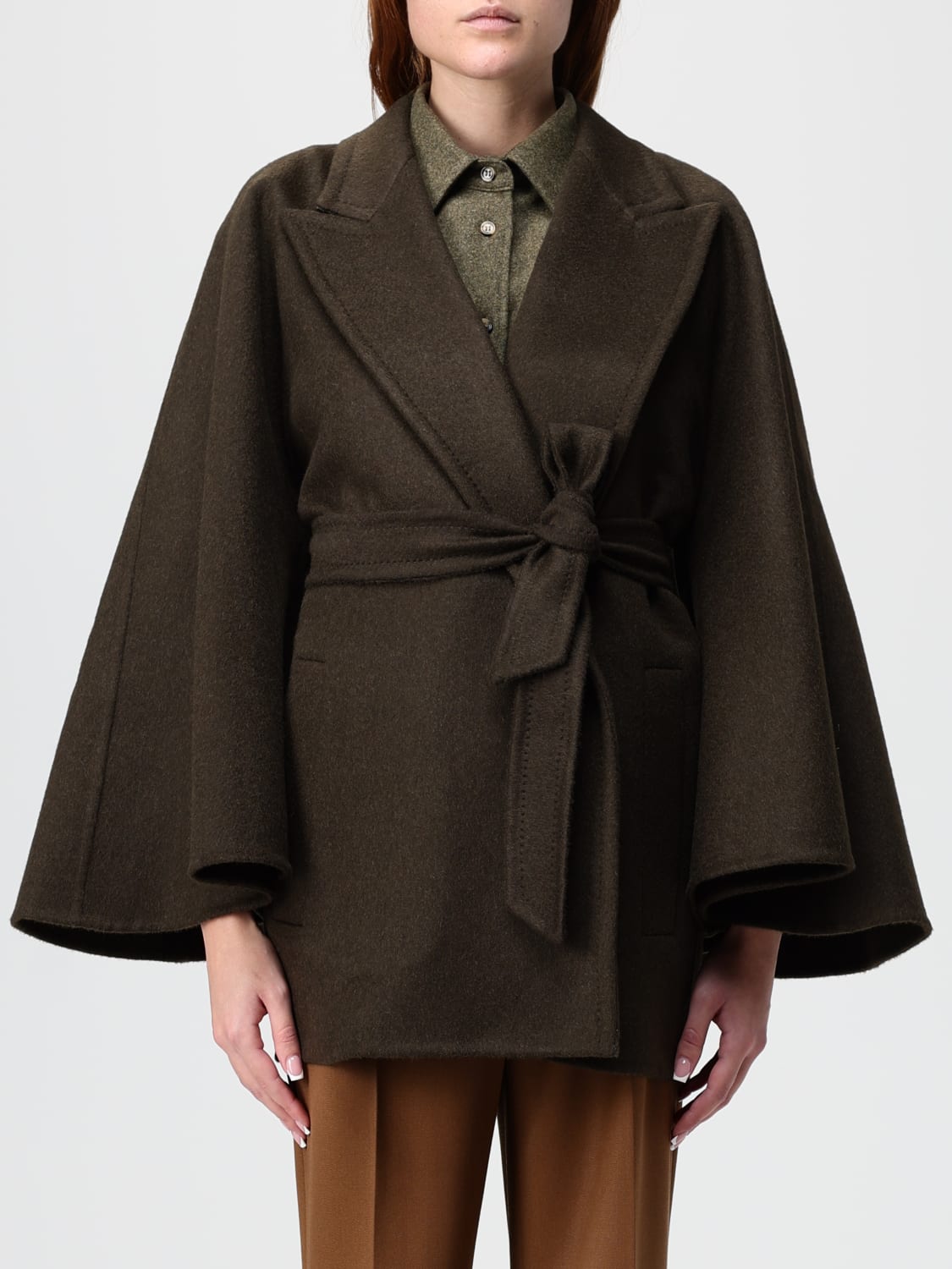 MAX MARA COAT: Coat woman Max Mara, Green - Img 1