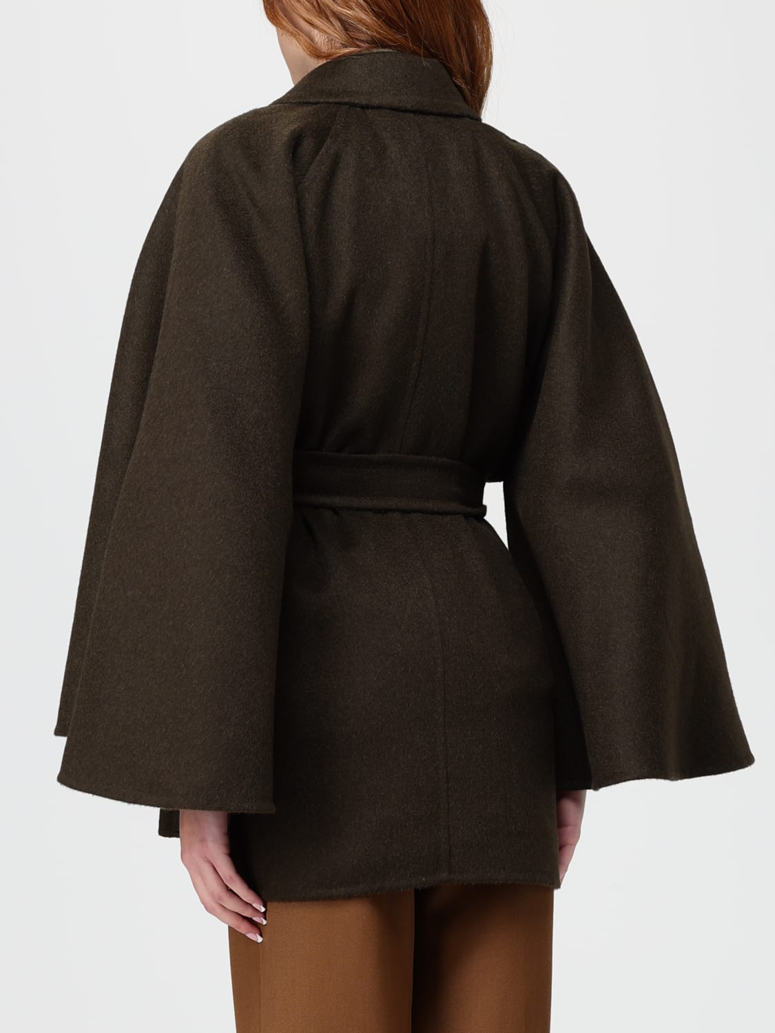 MAX MARA COAT: Coat woman Max Mara, Green - Img 3