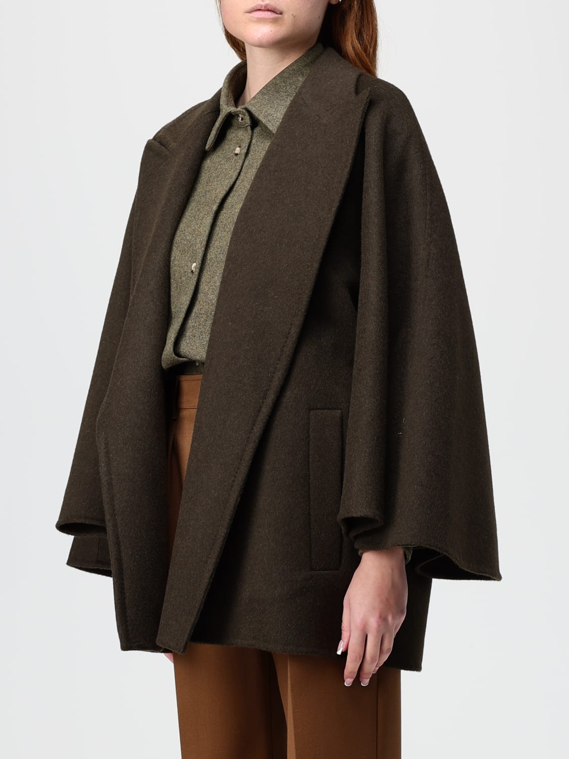 MAX MARA COAT: Coat woman Max Mara, Green - Img 4