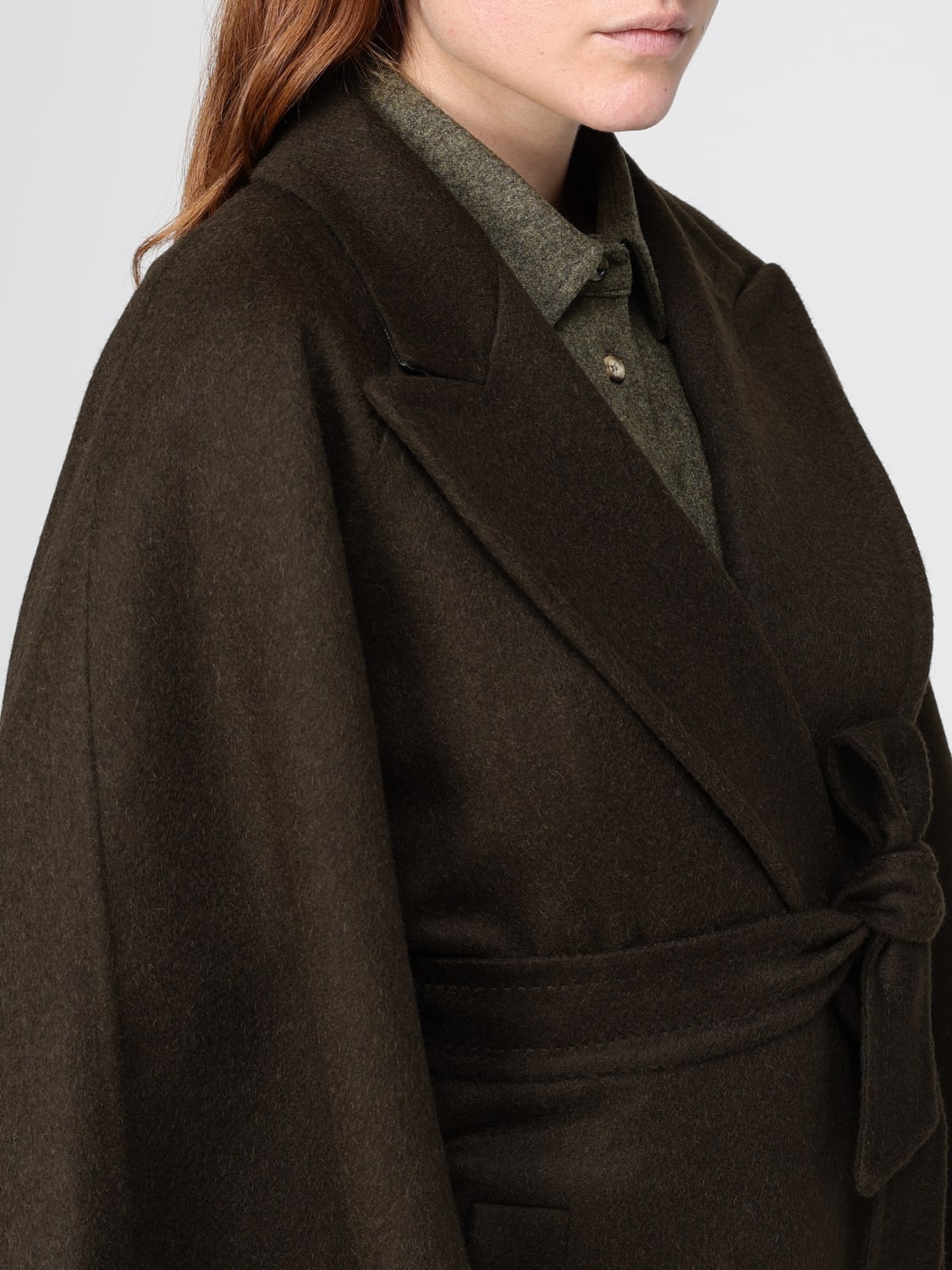 MAX MARA COAT: Coat woman Max Mara, Green - Img 5