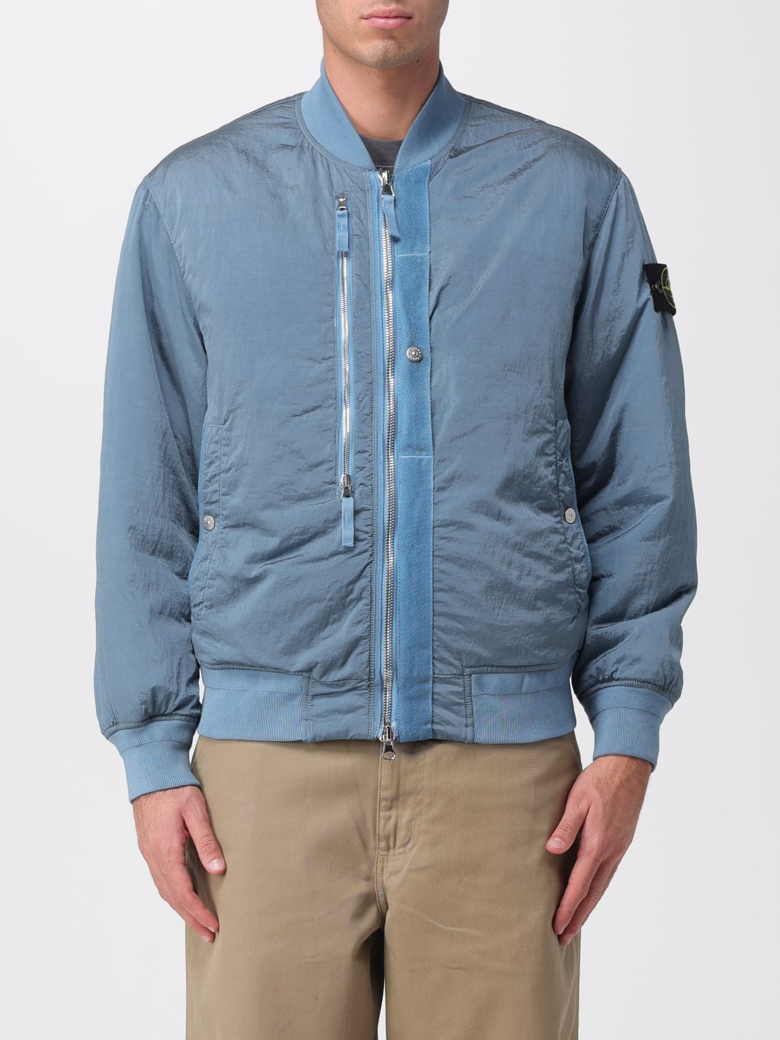 STONE ISLAND JACKE: Jacke herren Stone Island, Hellblau - Img 1