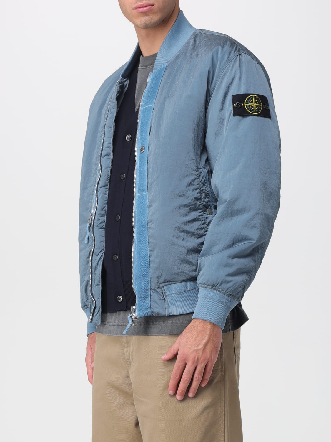 STONE ISLAND JACKE: Jacke herren Stone Island, Hellblau - Img 4