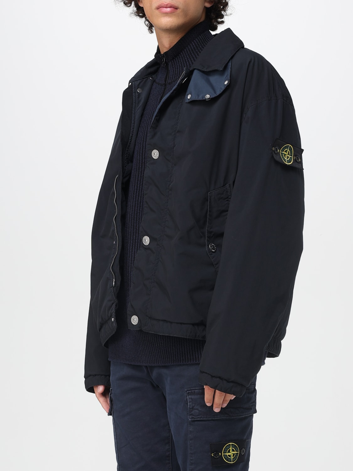 STONE ISLAND GIACCA: Giacca Light compact touch poly Stone Island, Blue - Img 4