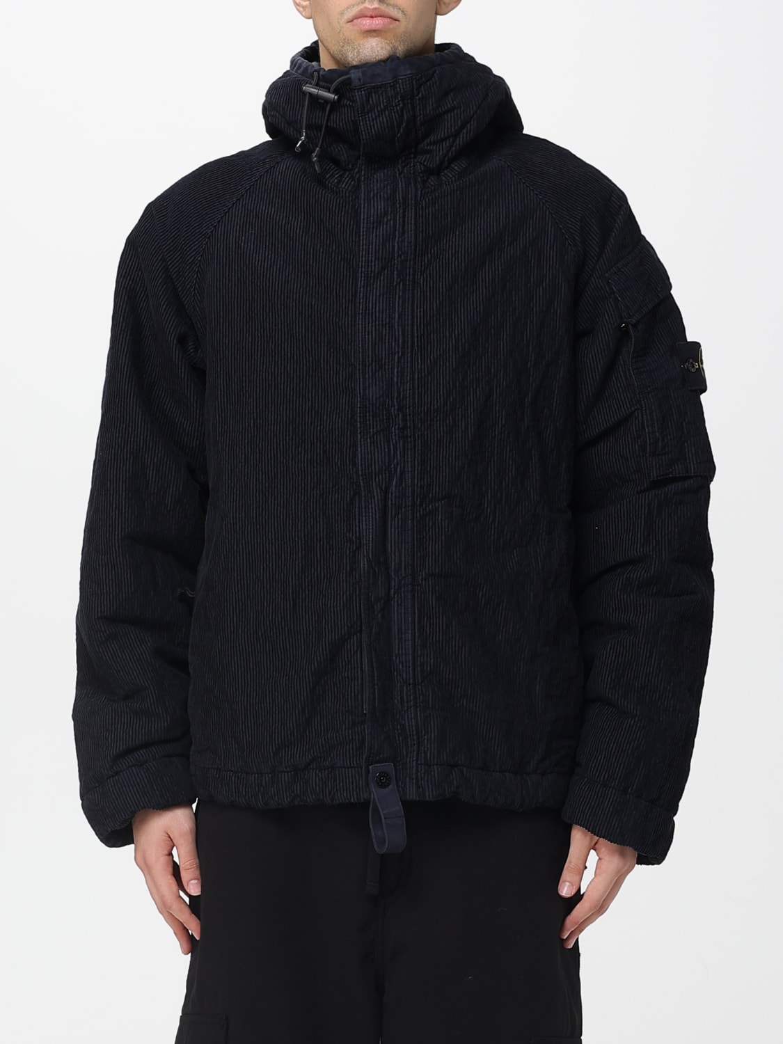 STONE ISLAND GIACCA: Giubbotto Cordury Stone Island in velluto a coste , Blue - Img 1