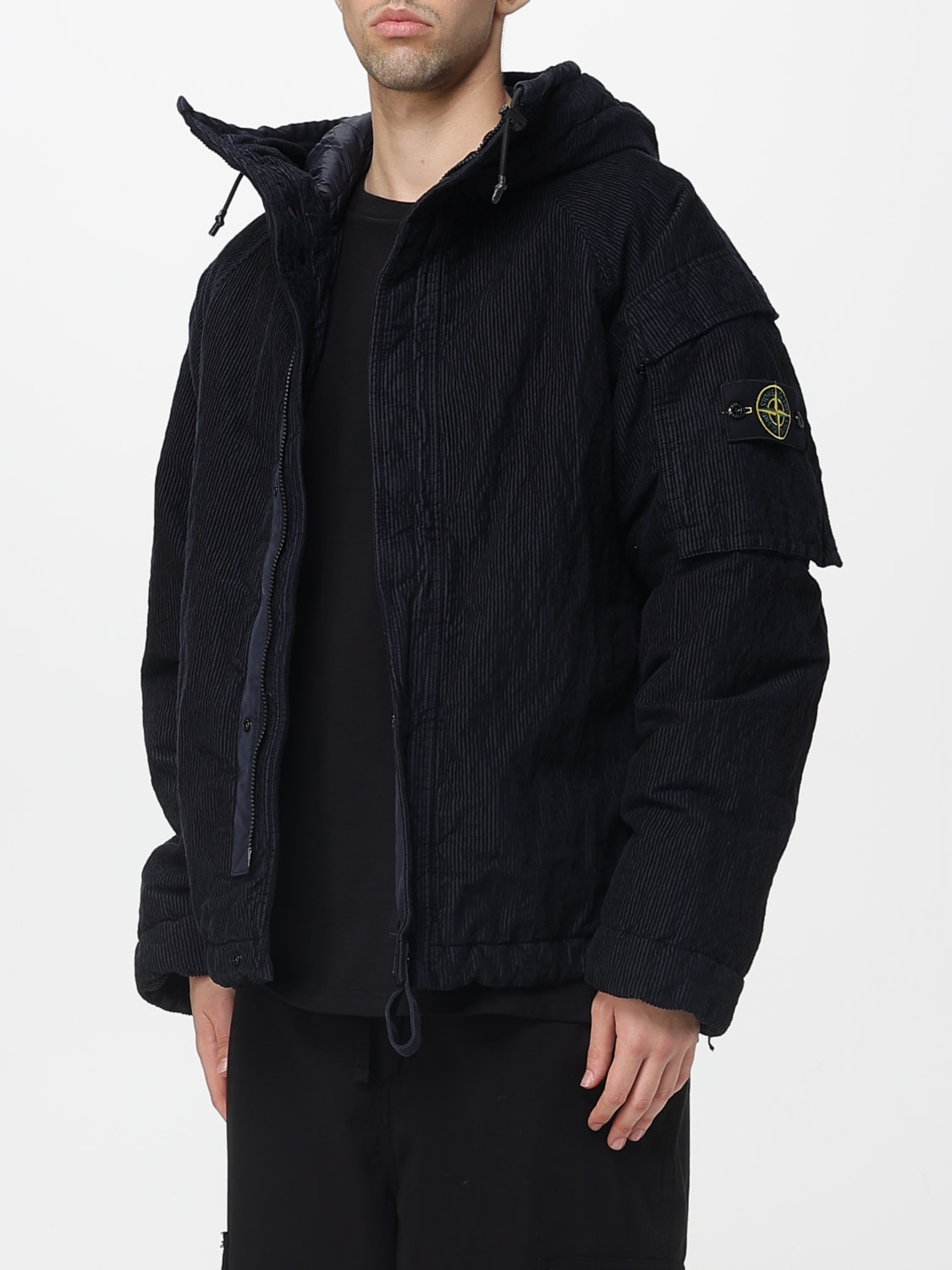 STONE ISLAND GIACCA: Giubbotto Cordury Stone Island in velluto a coste , Blue - Img 4