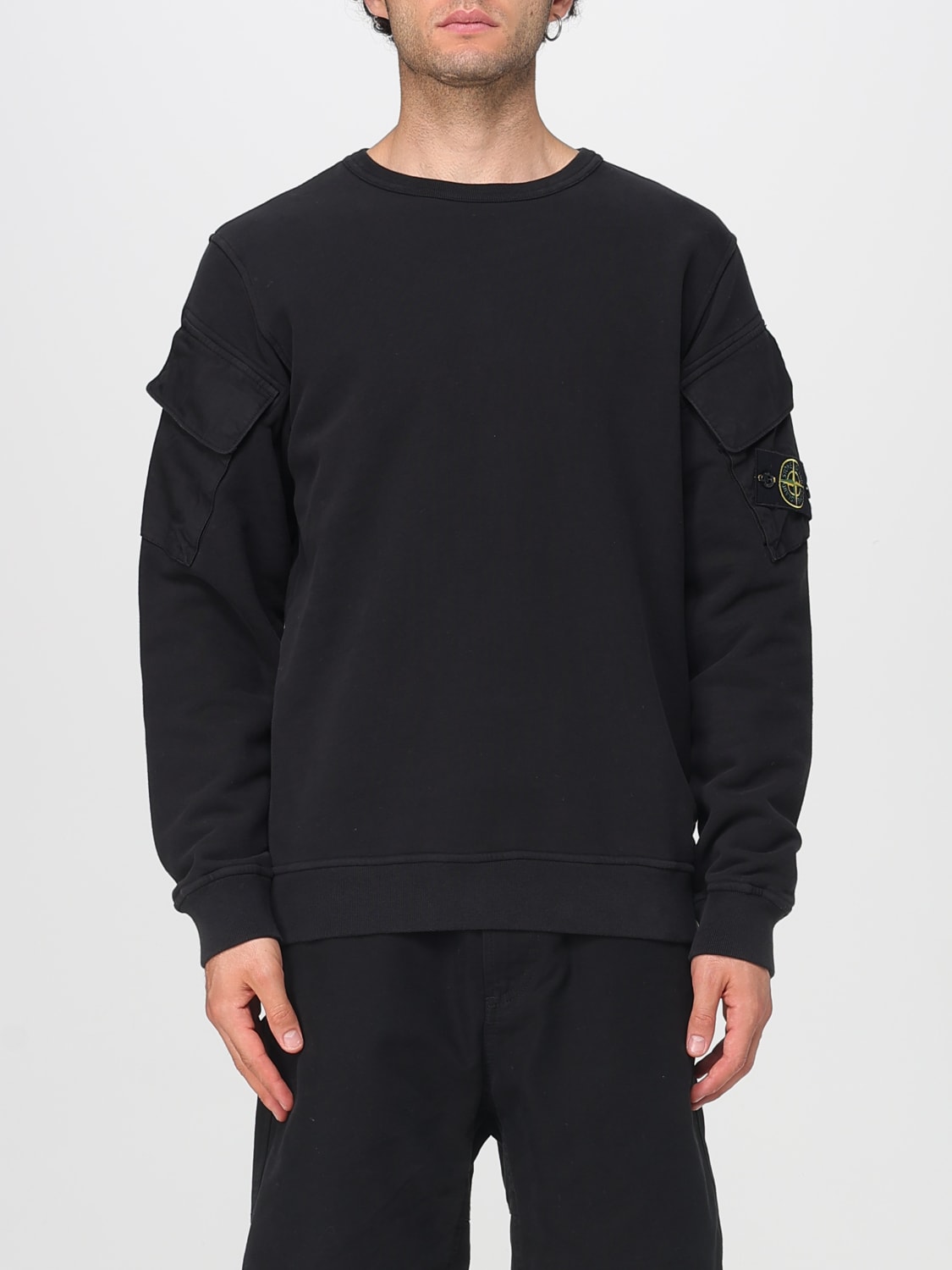 STONE ISLAND SUDADERA: Sudadera hombre Stone Island, Negro - Img 1