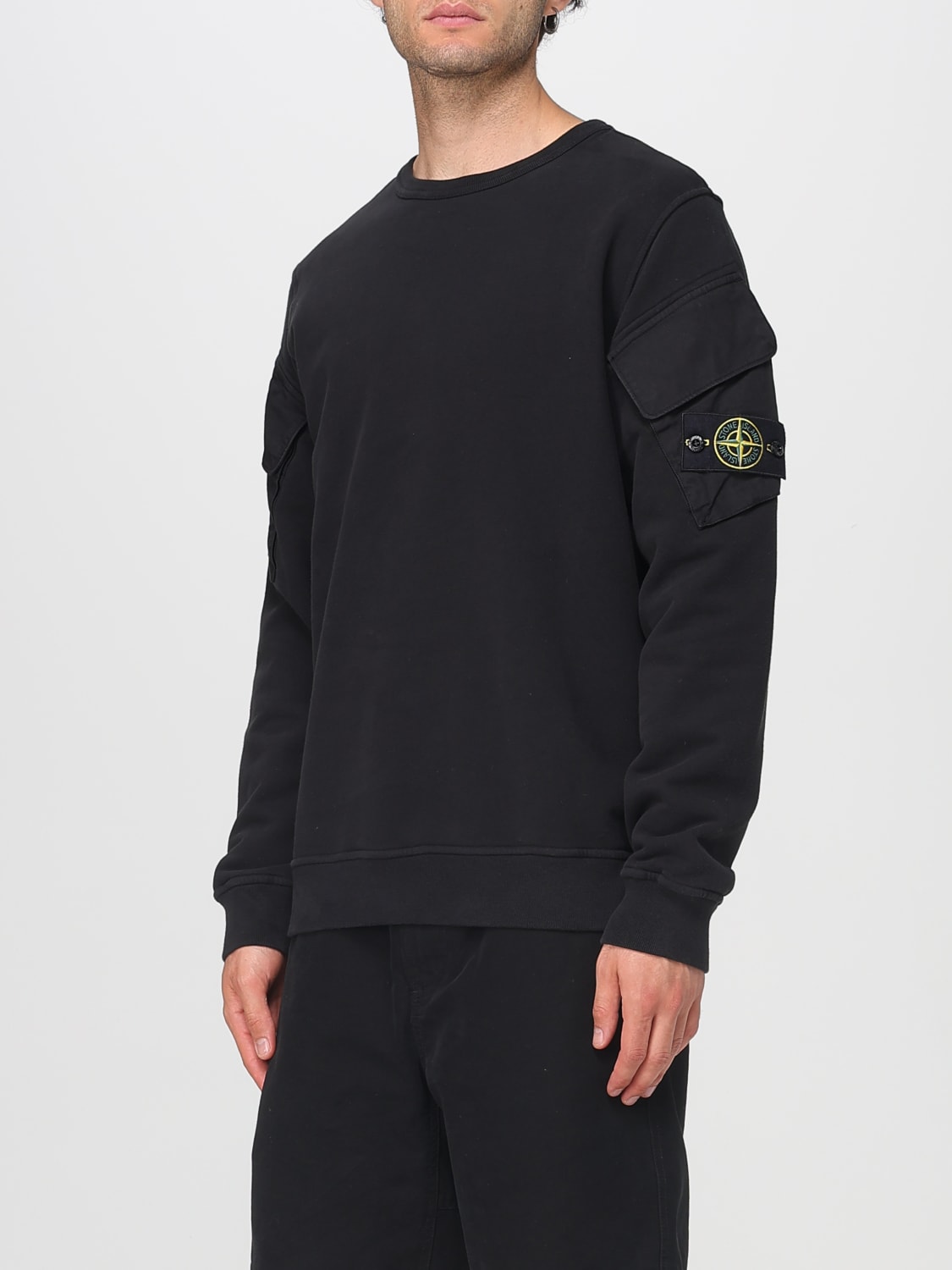 STONE ISLAND SUDADERA: Sudadera hombre Stone Island, Negro - Img 4