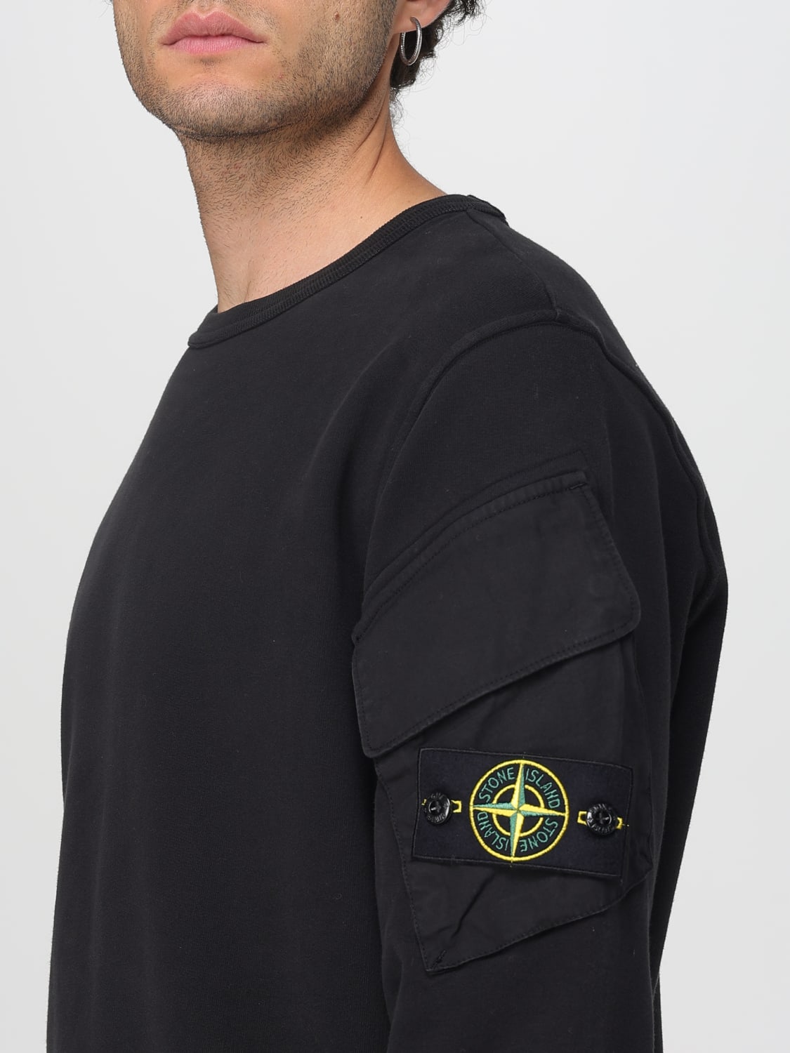 STONE ISLAND SUDADERA: Sudadera hombre Stone Island, Negro - Img 5