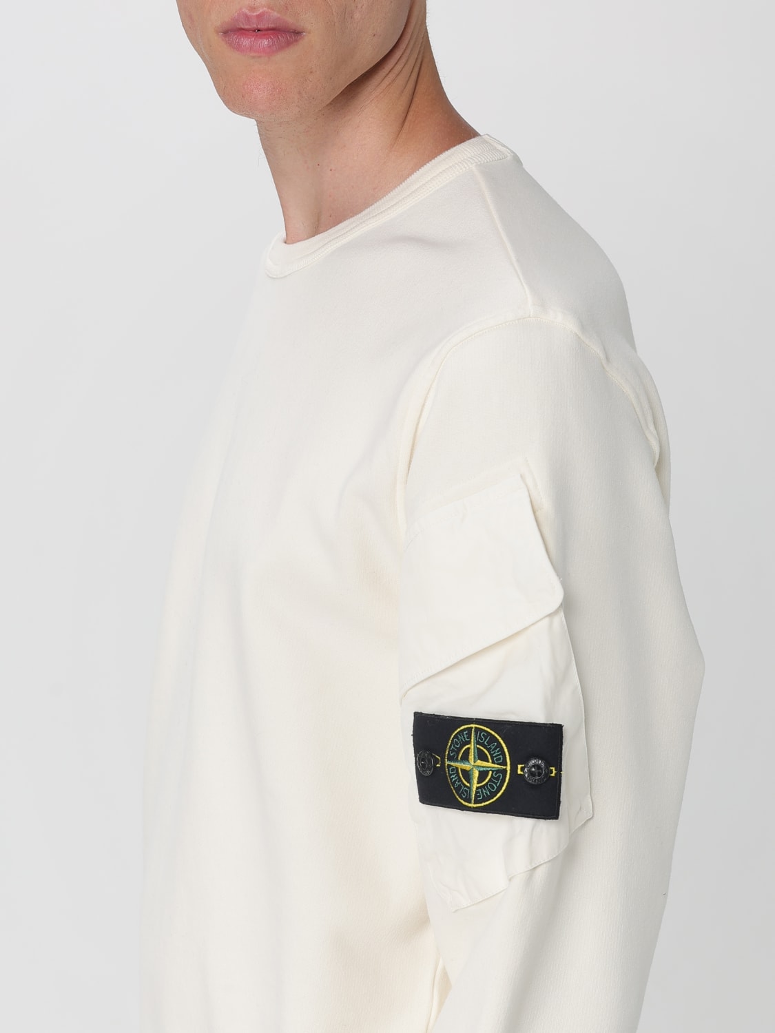STONE ISLAND SWEATSHIRT: Sweatshirt men Stone Island, Ivory - Img 5