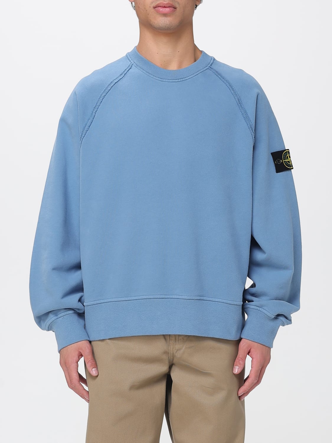STONE ISLAND SUDADERA: Sudadera hombre Stone Island, Azul Claro - Img 1
