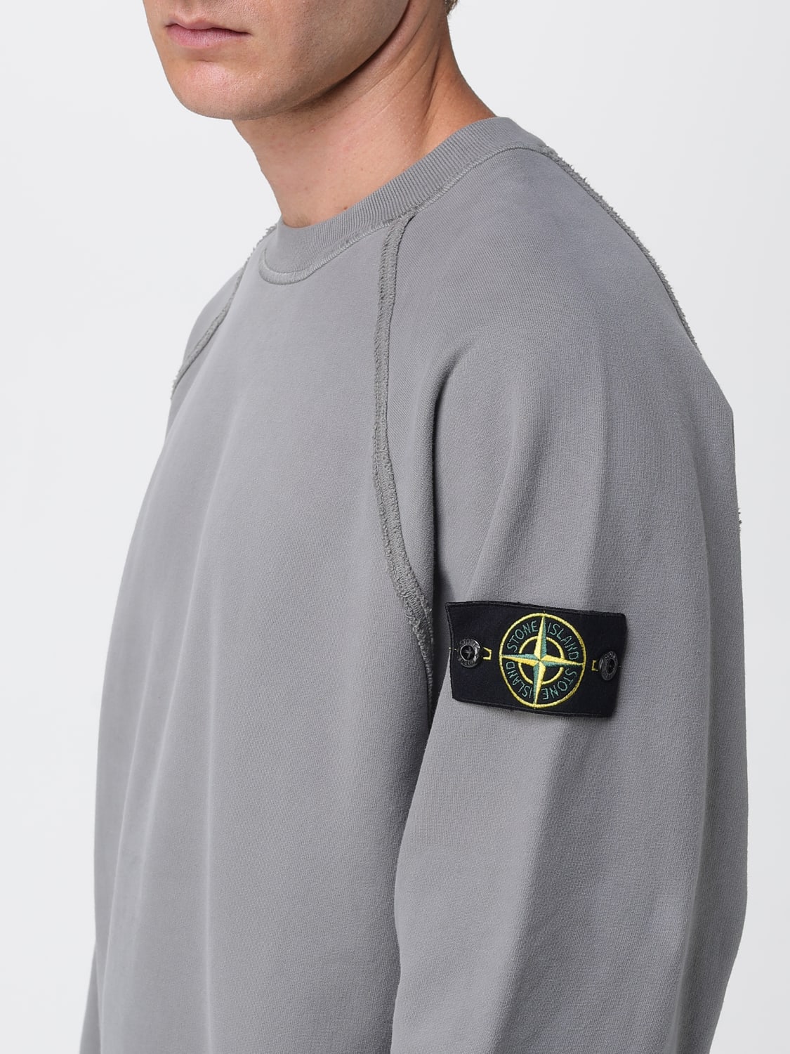 STONE ISLAND SWEATSHIRT: Sweatshirt men Stone Island, Grey - Img 4