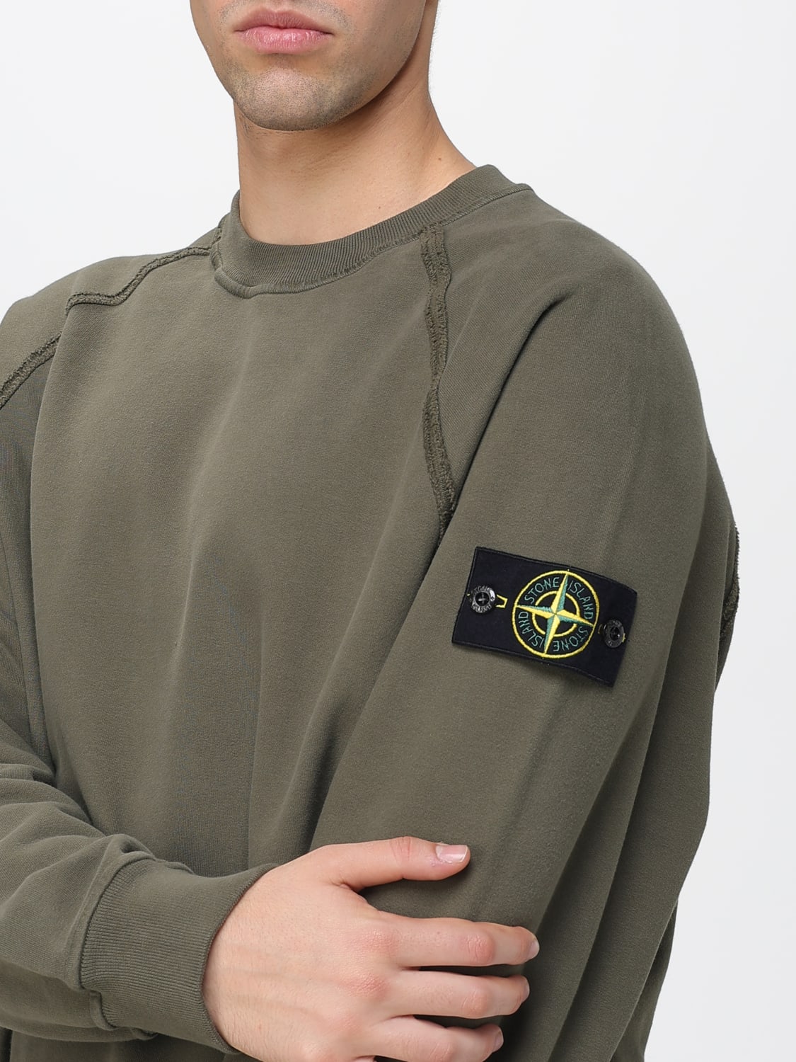 STONE ISLAND SUDADERA: Sudadera hombre Stone Island, Militar - Img 4