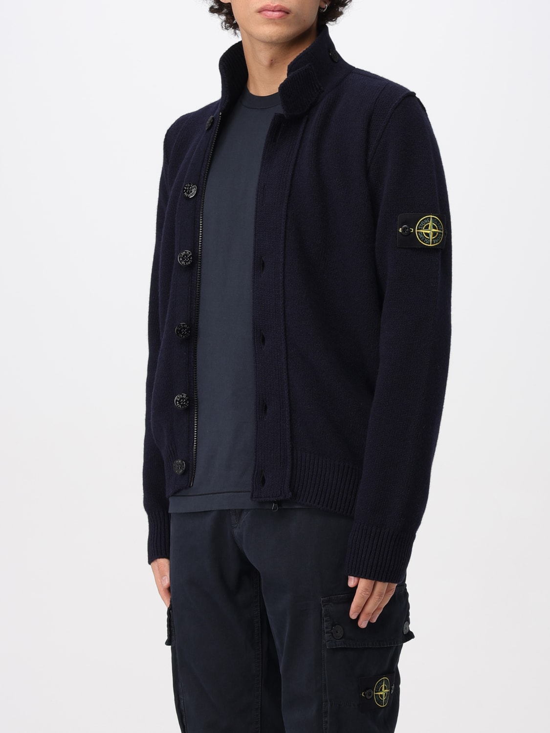 STONE ISLAND PULLOVER: Pullover herren Stone Island, Blau - Img 4