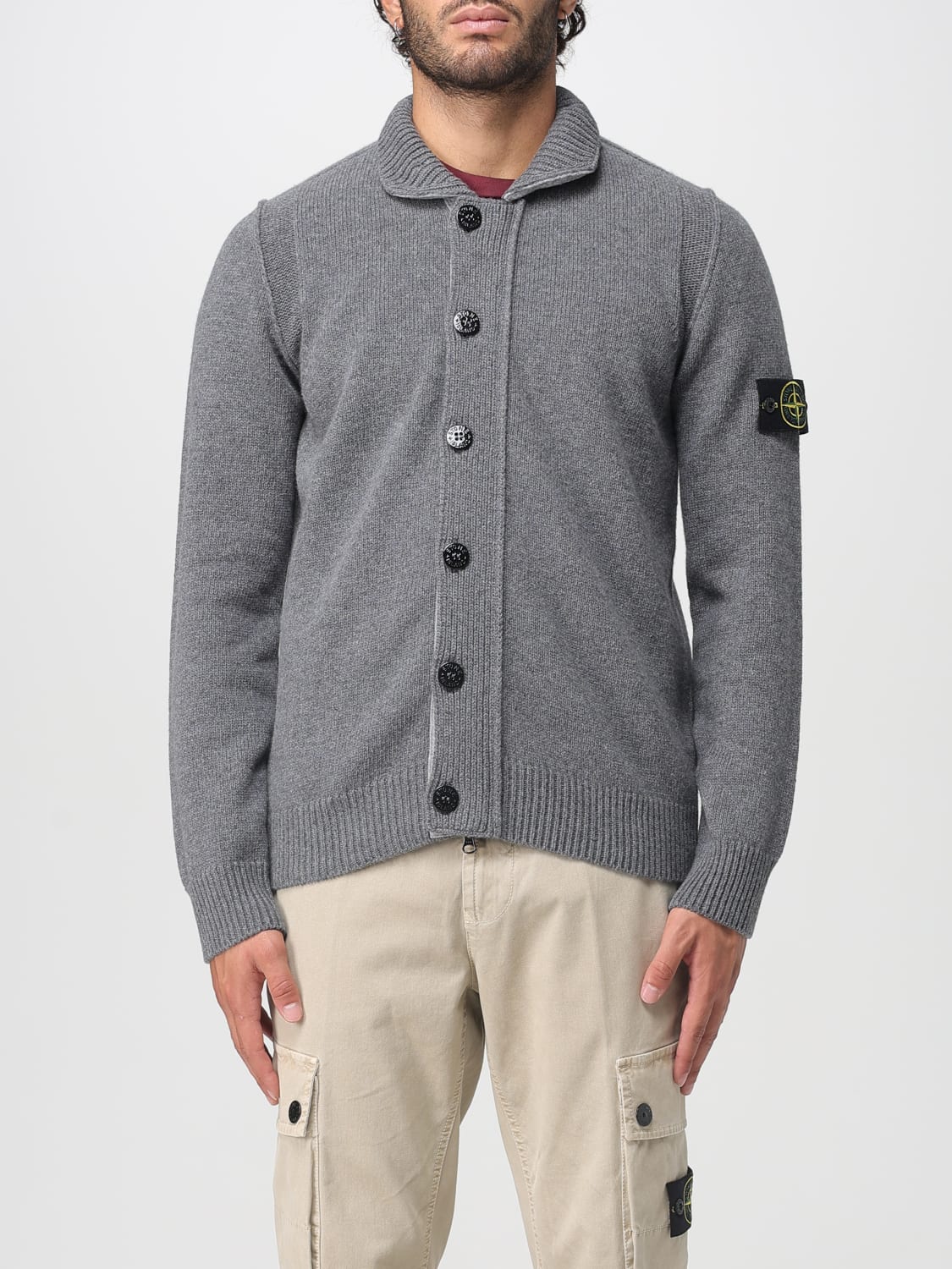 STONE ISLAND PULLOVER: Pullover herren Stone Island, Grau - Img 1