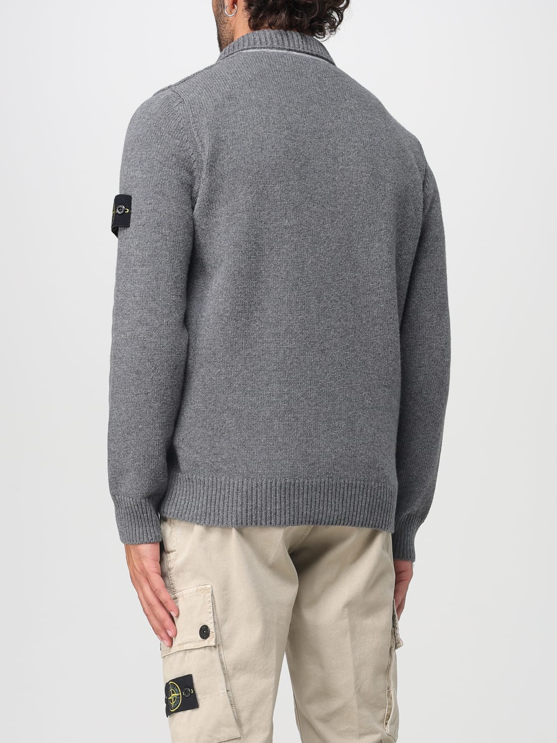 STONE ISLAND PULLOVER: Pullover herren Stone Island, Grau - Img 3