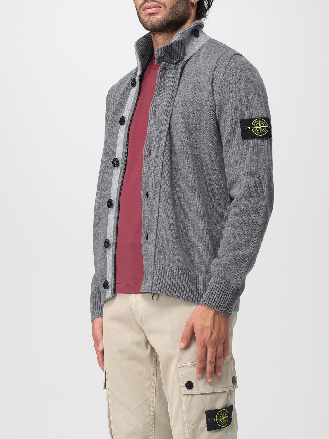 STONE ISLAND PULLOVER: Pullover herren Stone Island, Grau - Img 4