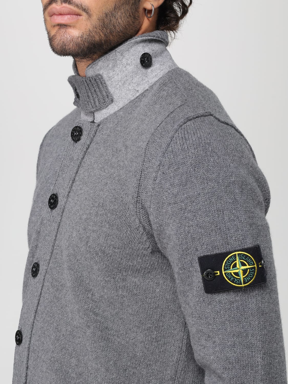 STONE ISLAND PULLOVER: Pullover herren Stone Island, Grau - Img 5