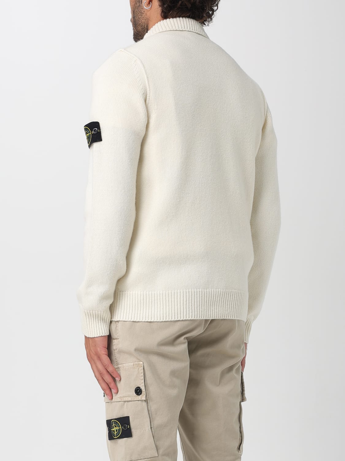 STONE ISLAND SWEATER: Sweater men Stone Island, Yellow Cream - Img 3