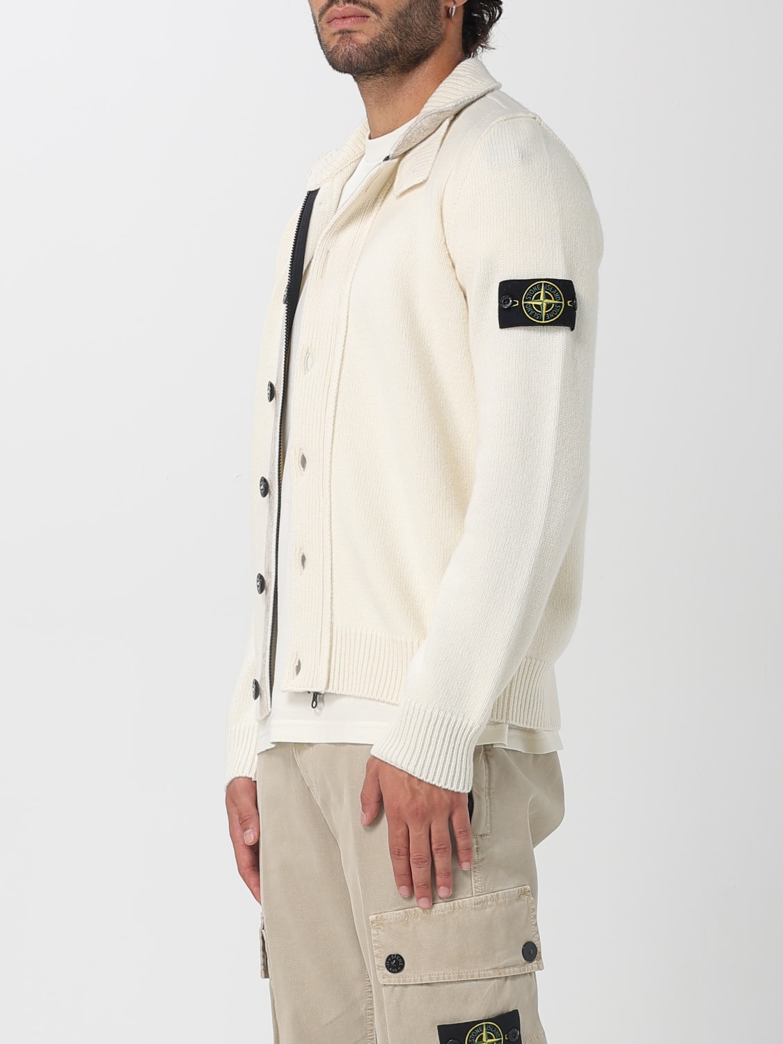 STONE ISLAND SWEATER: Sweater men Stone Island, Yellow Cream - Img 4