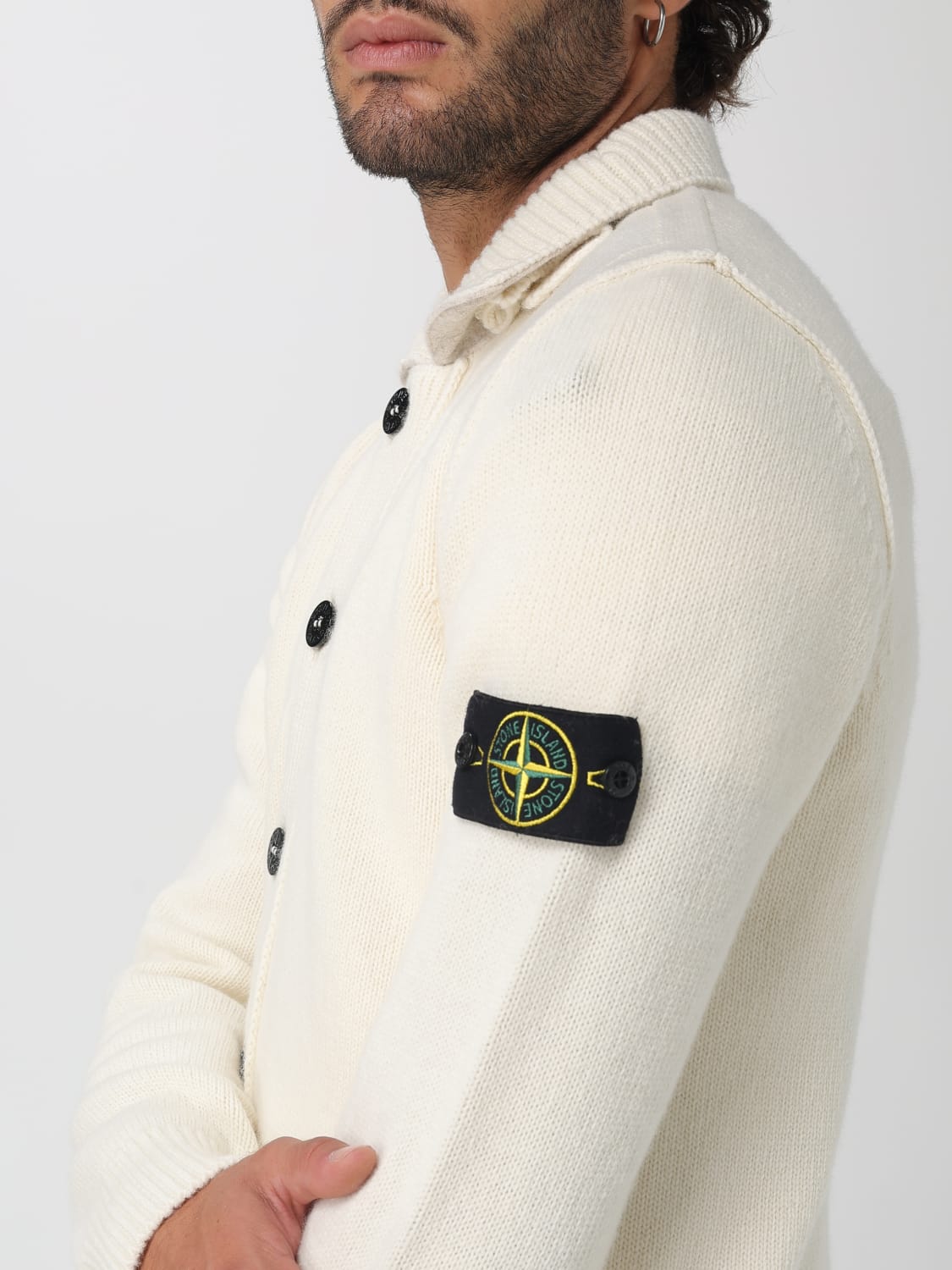 STONE ISLAND SWEATER: Sweater men Stone Island, Yellow Cream - Img 5