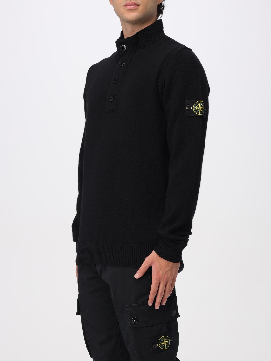 STONE ISLAND PULLOVER: Pullover herren Stone Island, Schwarz - Img 4