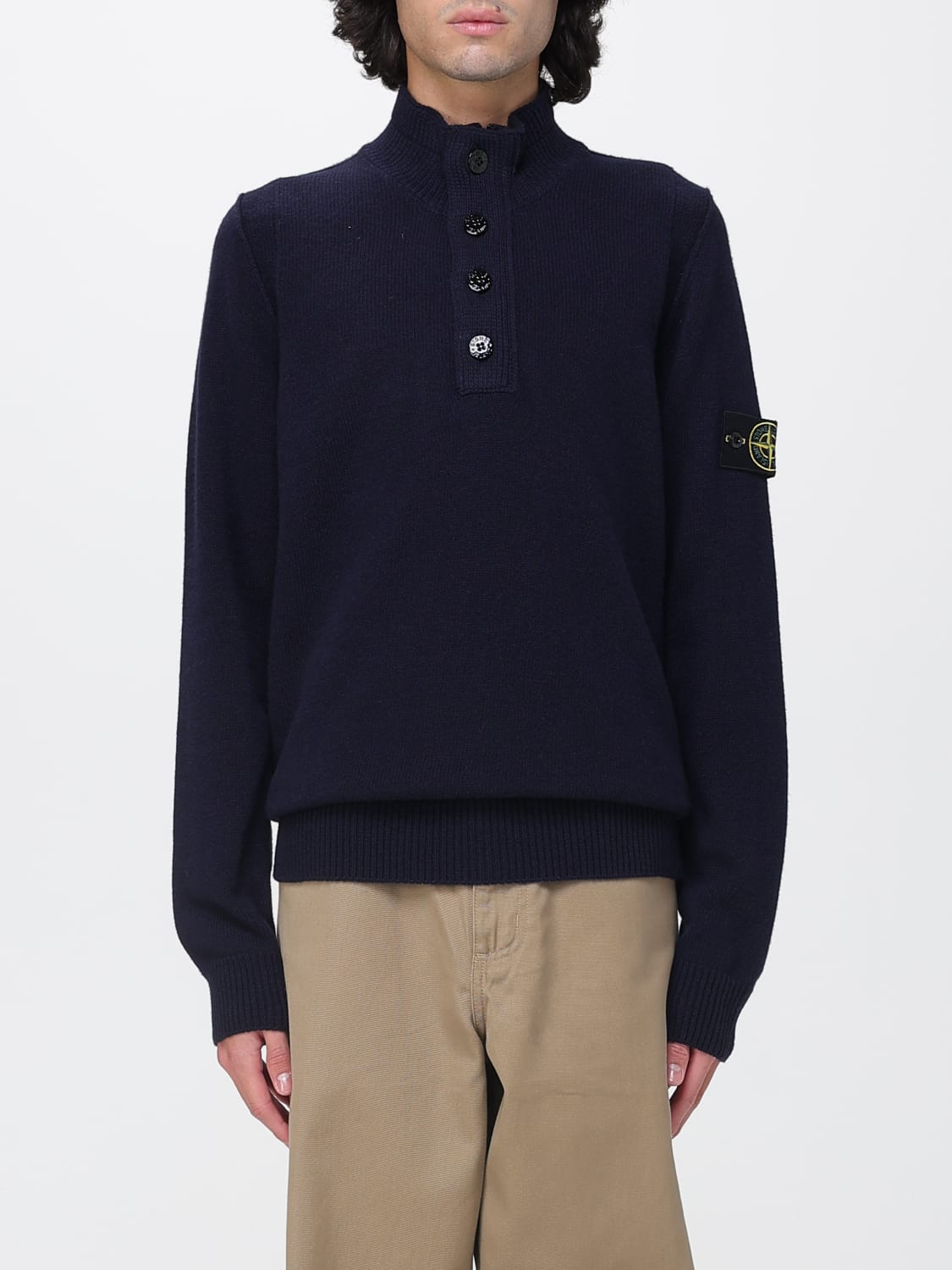 STONE ISLAND PULLOVER: Pullover herren Stone Island, Blau - Img 1