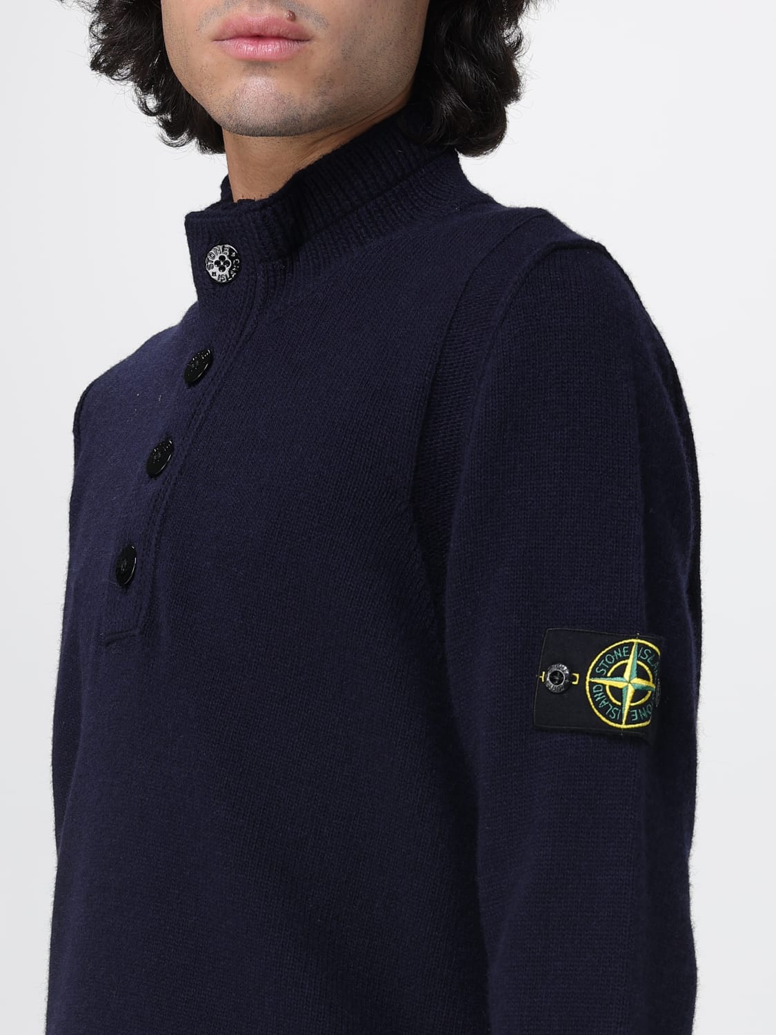 STONE ISLAND PULLOVER: Pullover herren Stone Island, Blau - Img 4