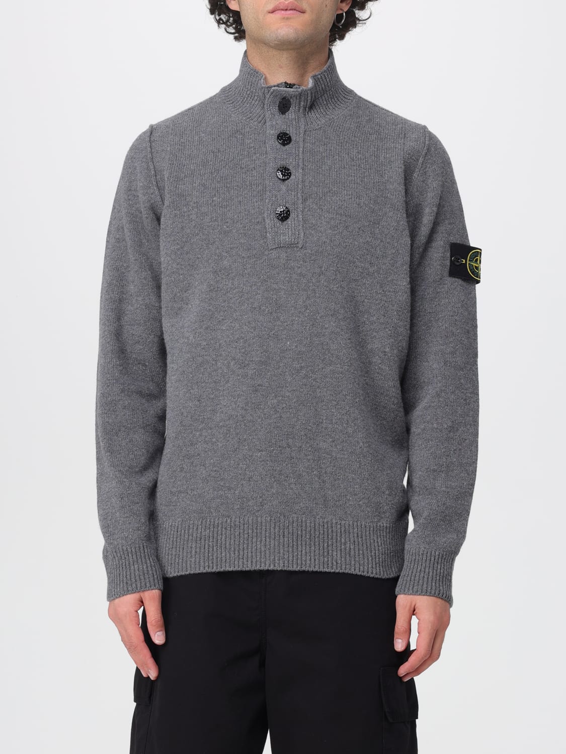 STONE ISLAND PULLOVER: Pullover herren Stone Island, Grau - Img 1