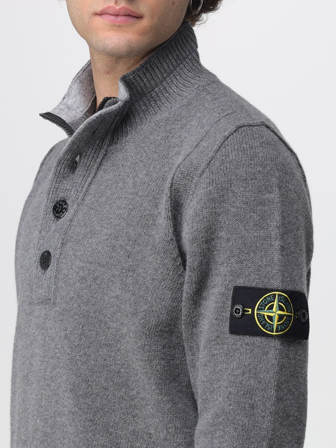 STONE ISLAND PULLOVER: Pullover herren Stone Island, Grau - Img 4